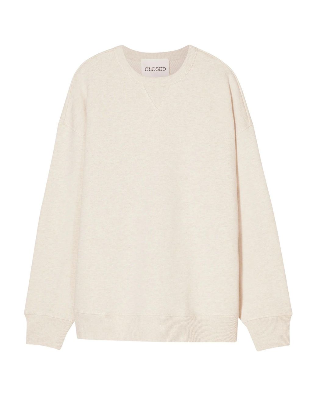 Closed Sweater Met V-Hals in het White