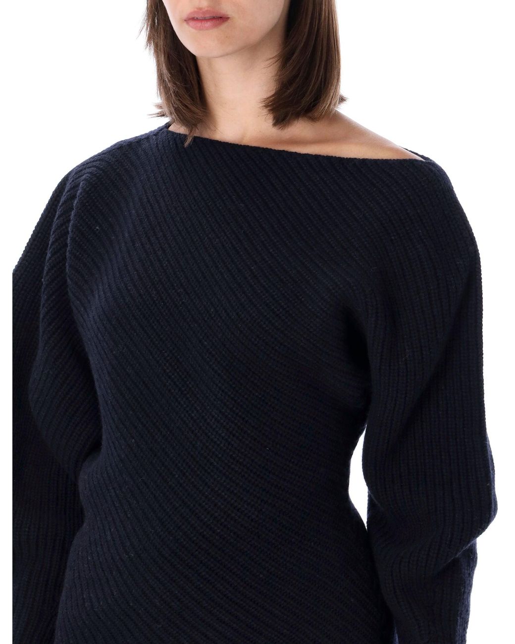 Alberta Ferretti Blue Alberta Ferretti Asymmetric Sweater
