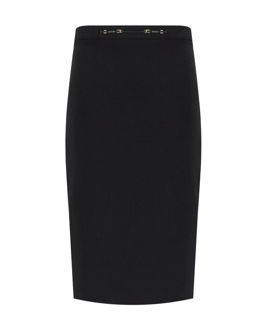 Elisabetta Franchi Black Midi Skirt