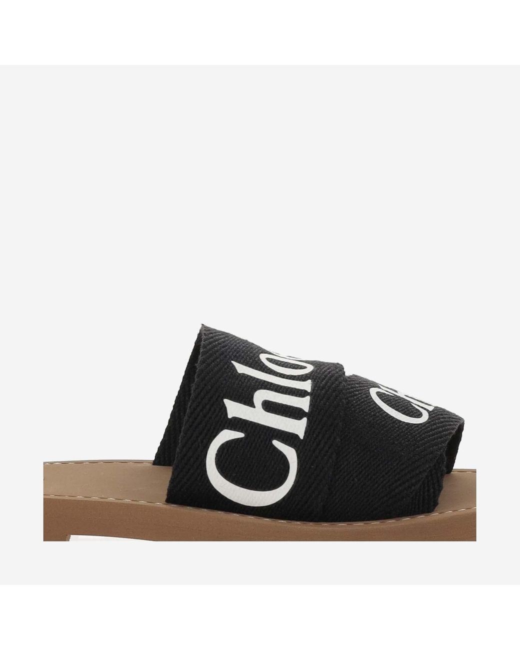 Chloé Black Woody Flat Sandals