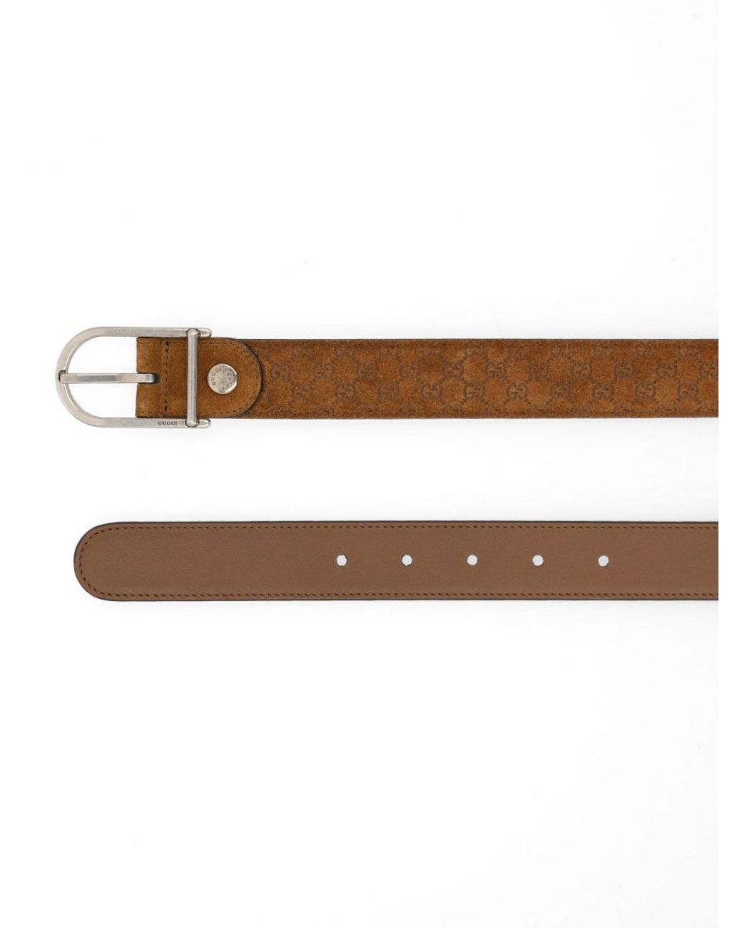 Gucci Brown Logo Buckle Belt for men