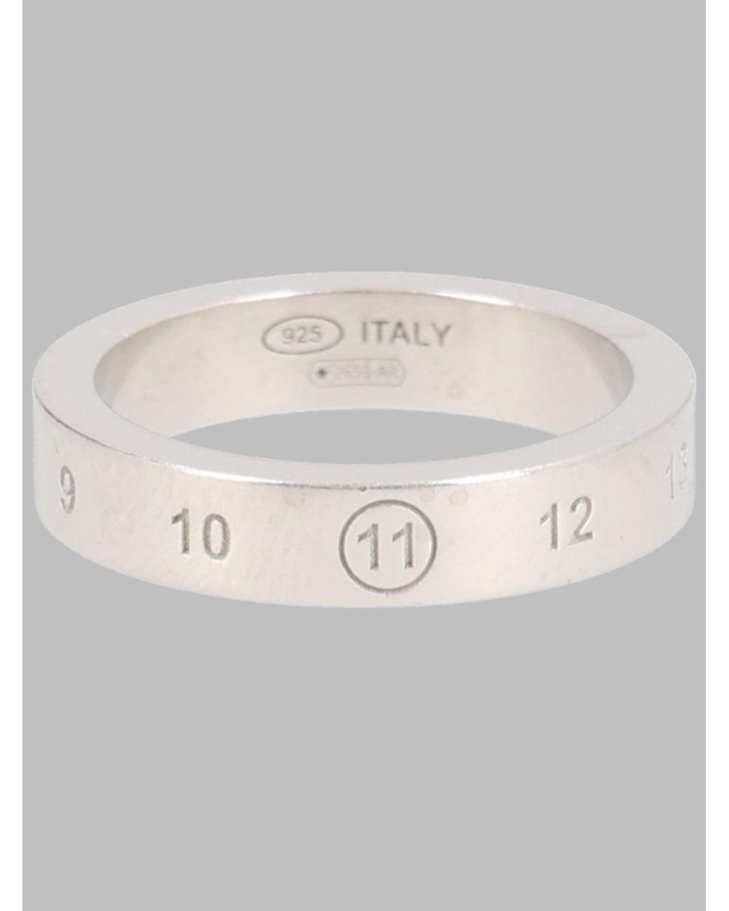 Maison Margiela Gray Logo Ring Rings