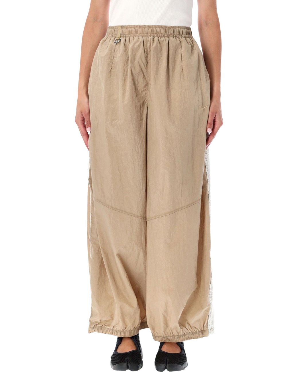 Nike Natural Balloon Track Pants With Mesh Panels
