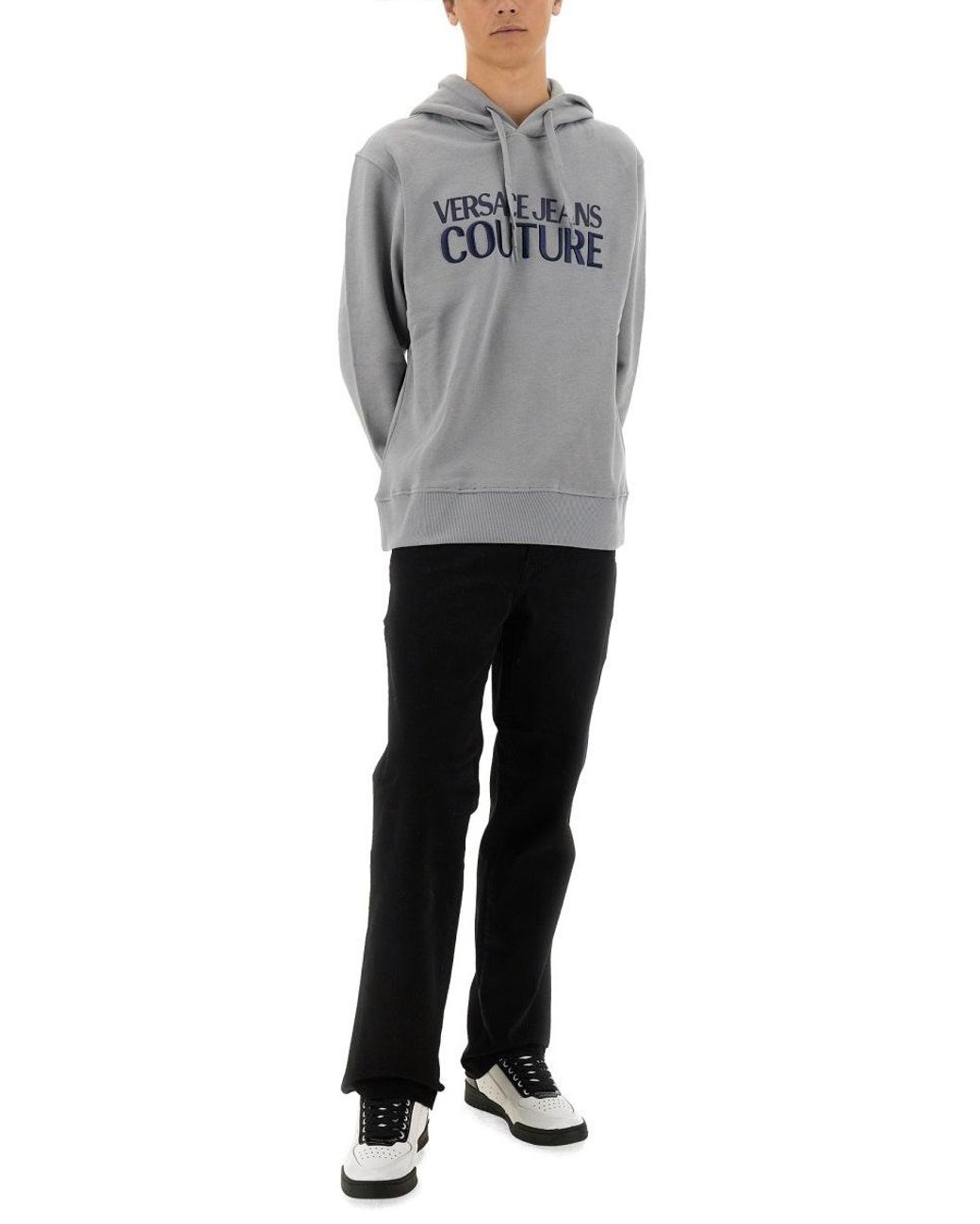 Versace Jeans Couture Gray Logo Sweatshirt for men