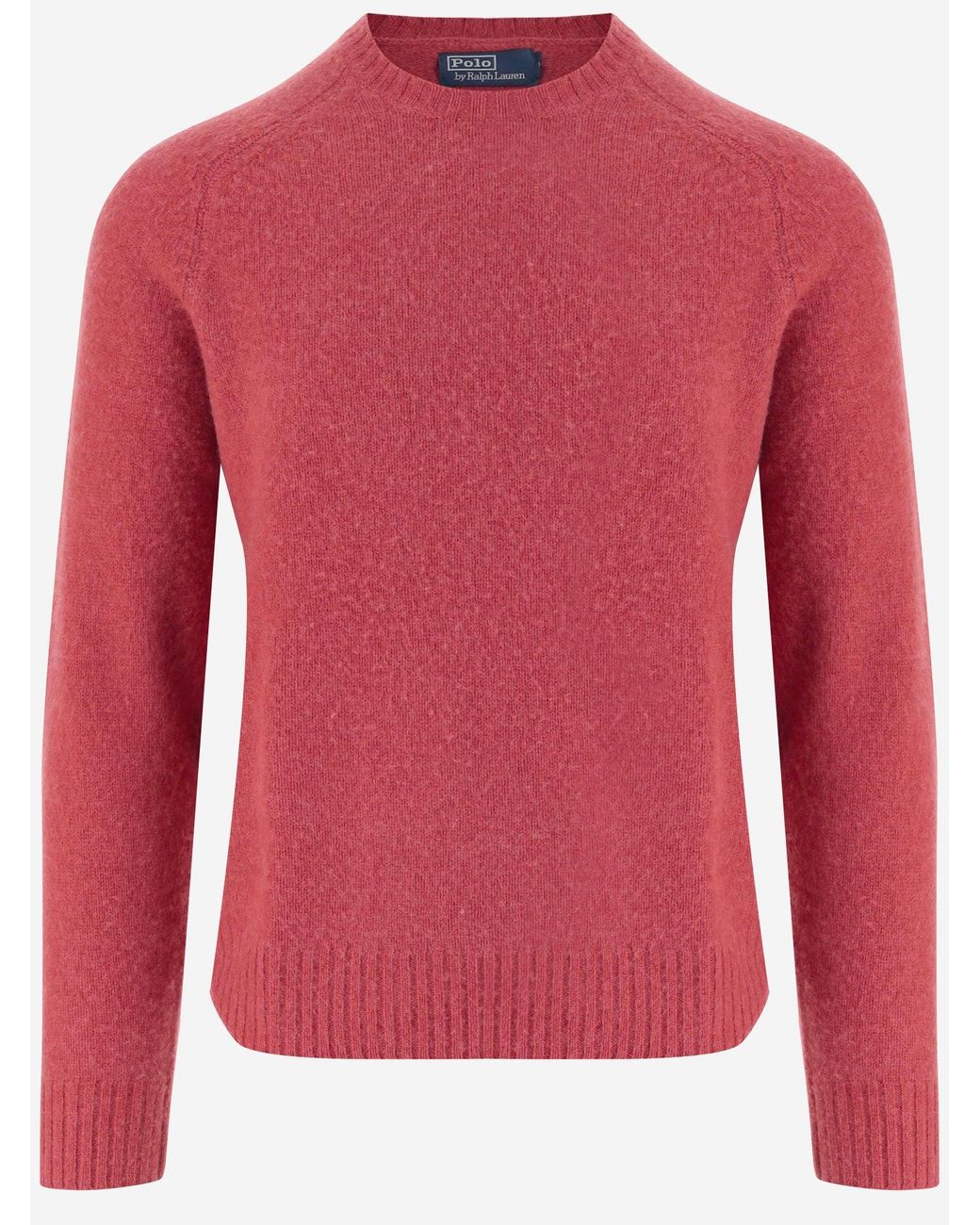 Polo Ralph Lauren Pink Wool And Cashmere Sweater With Elbow Patches for men