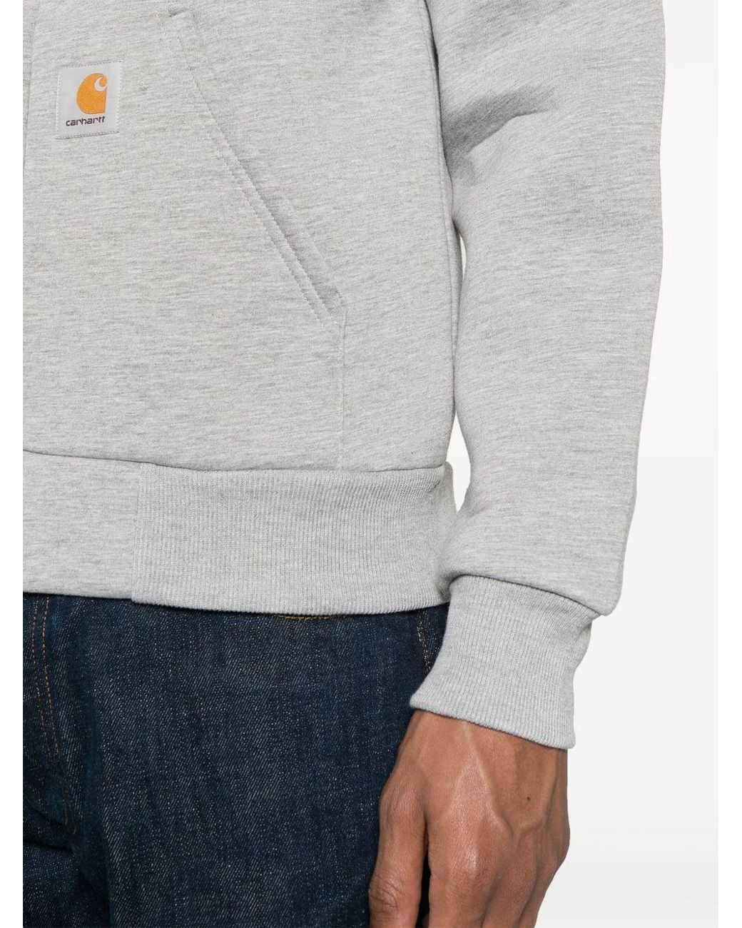 Carhartt Gray Cotton Blend Hoodie for men