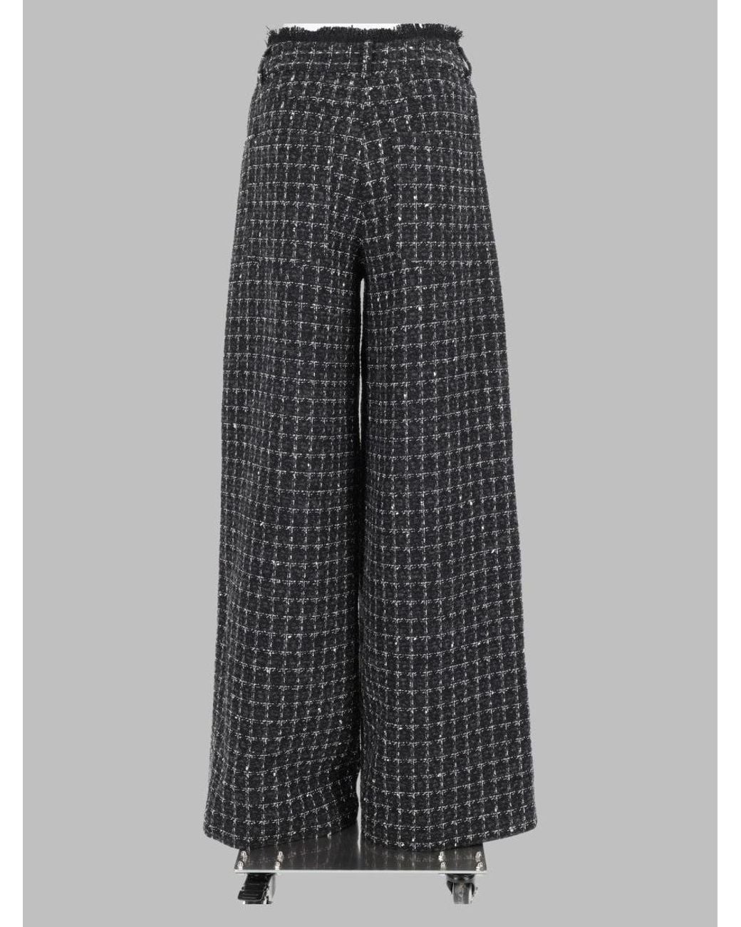 MSGM Gray Wool-Blend Trousers