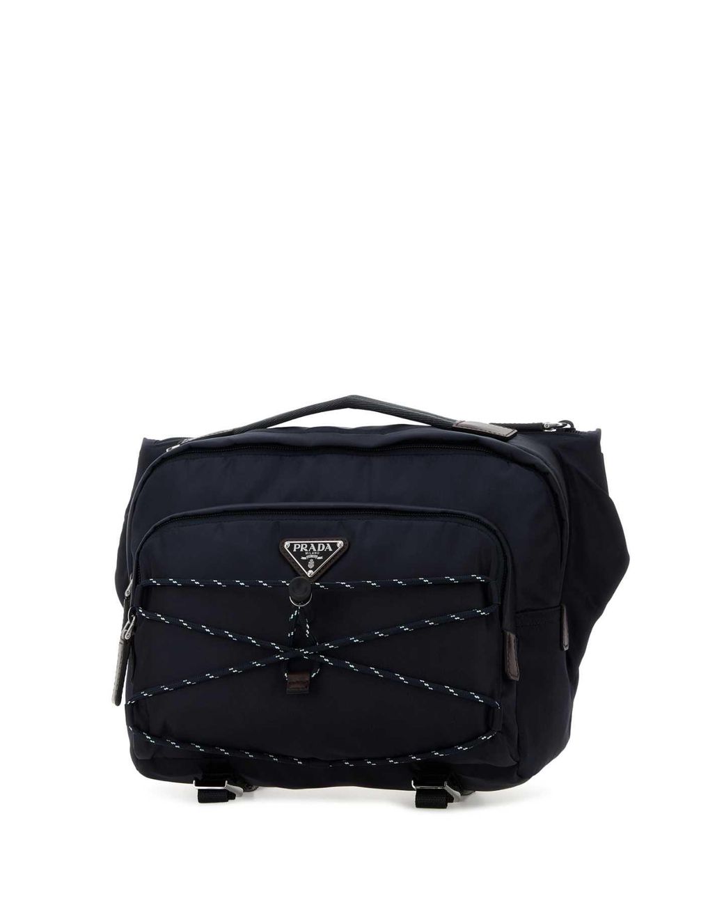 Prada Black Dark Re-Nylon Speedrock Belt Bag
