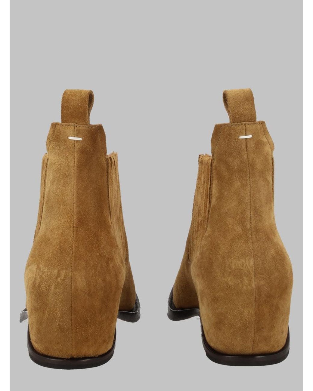 Maison Margiela Natural Boots Western Chelsea Heel-Less