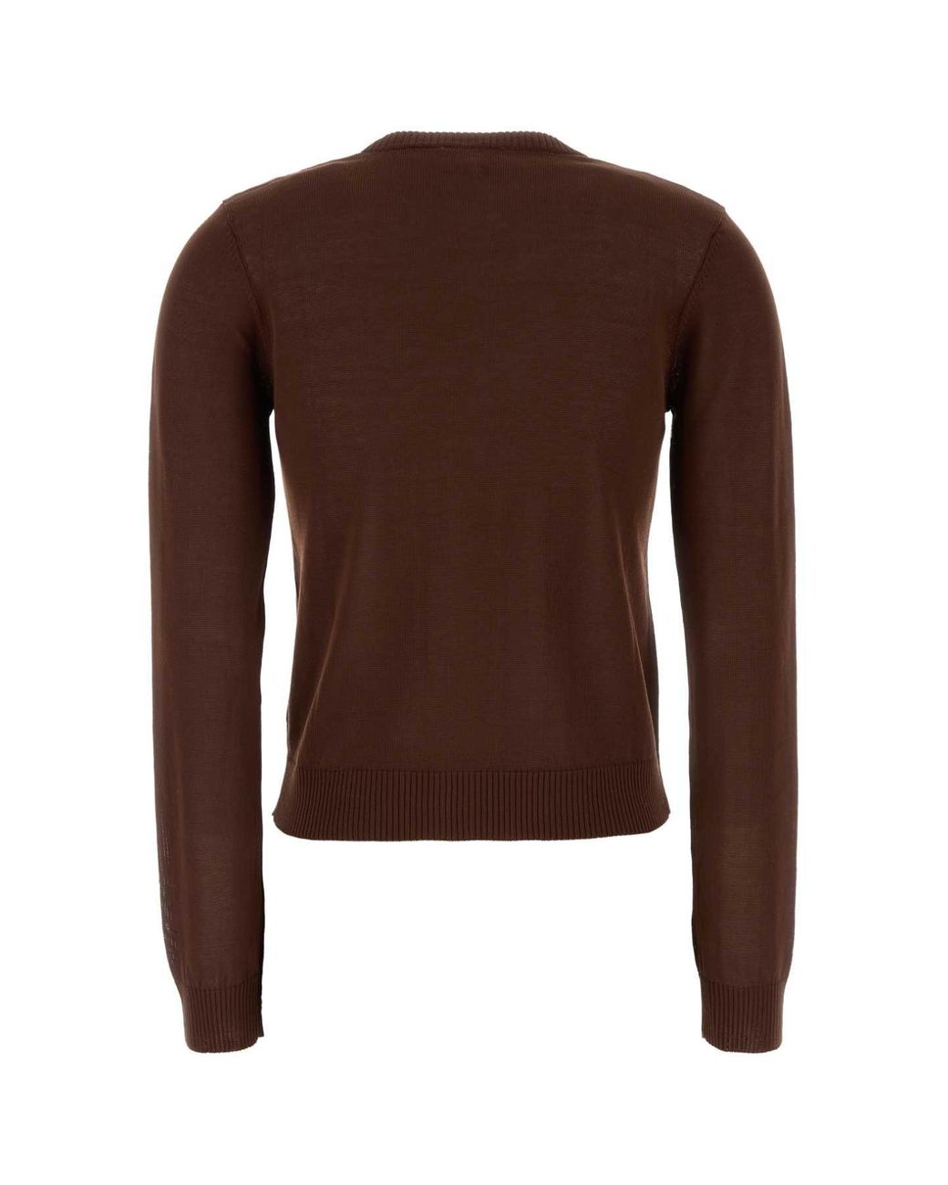 Ganni Brown Cotton Cardigan