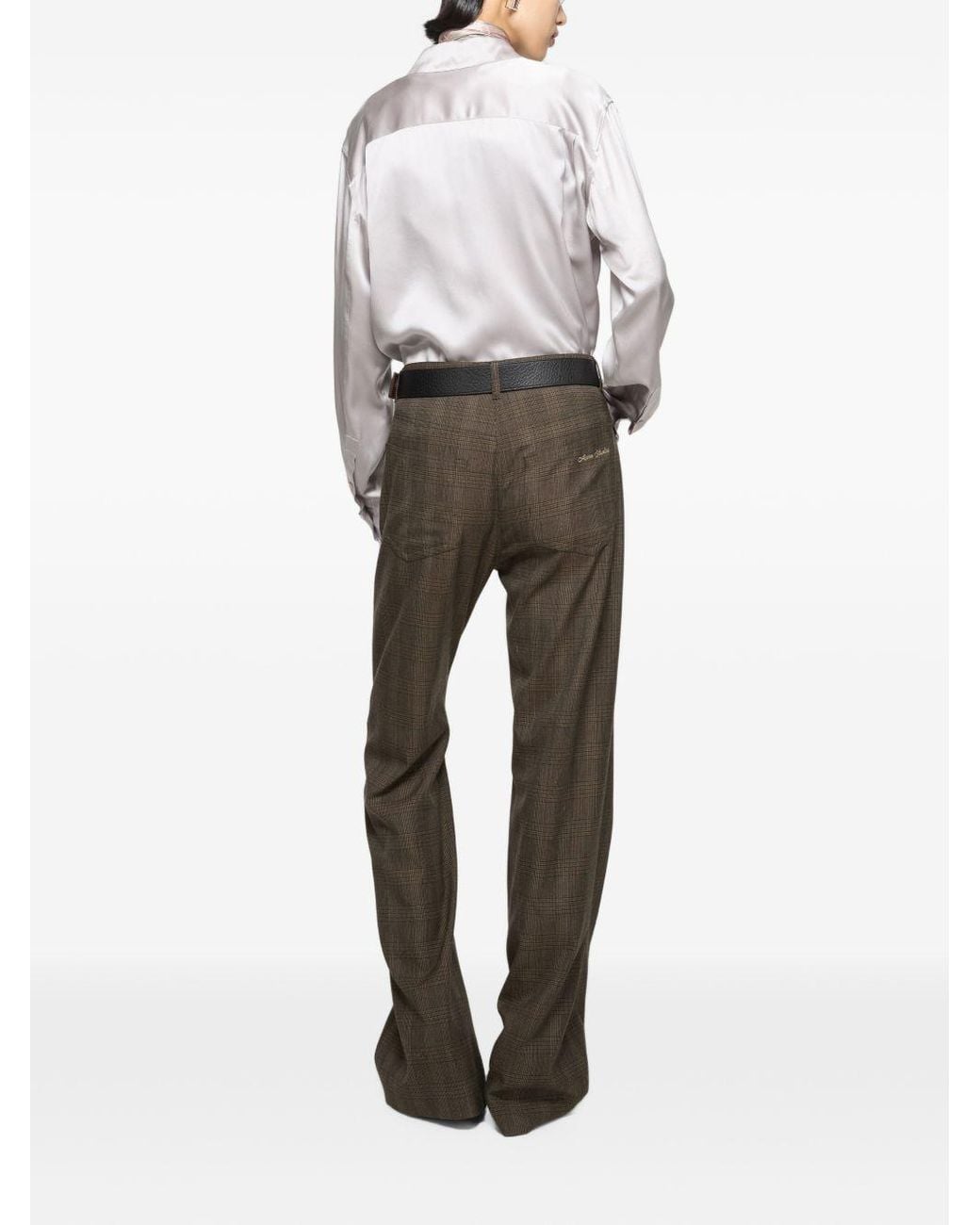Acne Gray Wool Blend Trousers