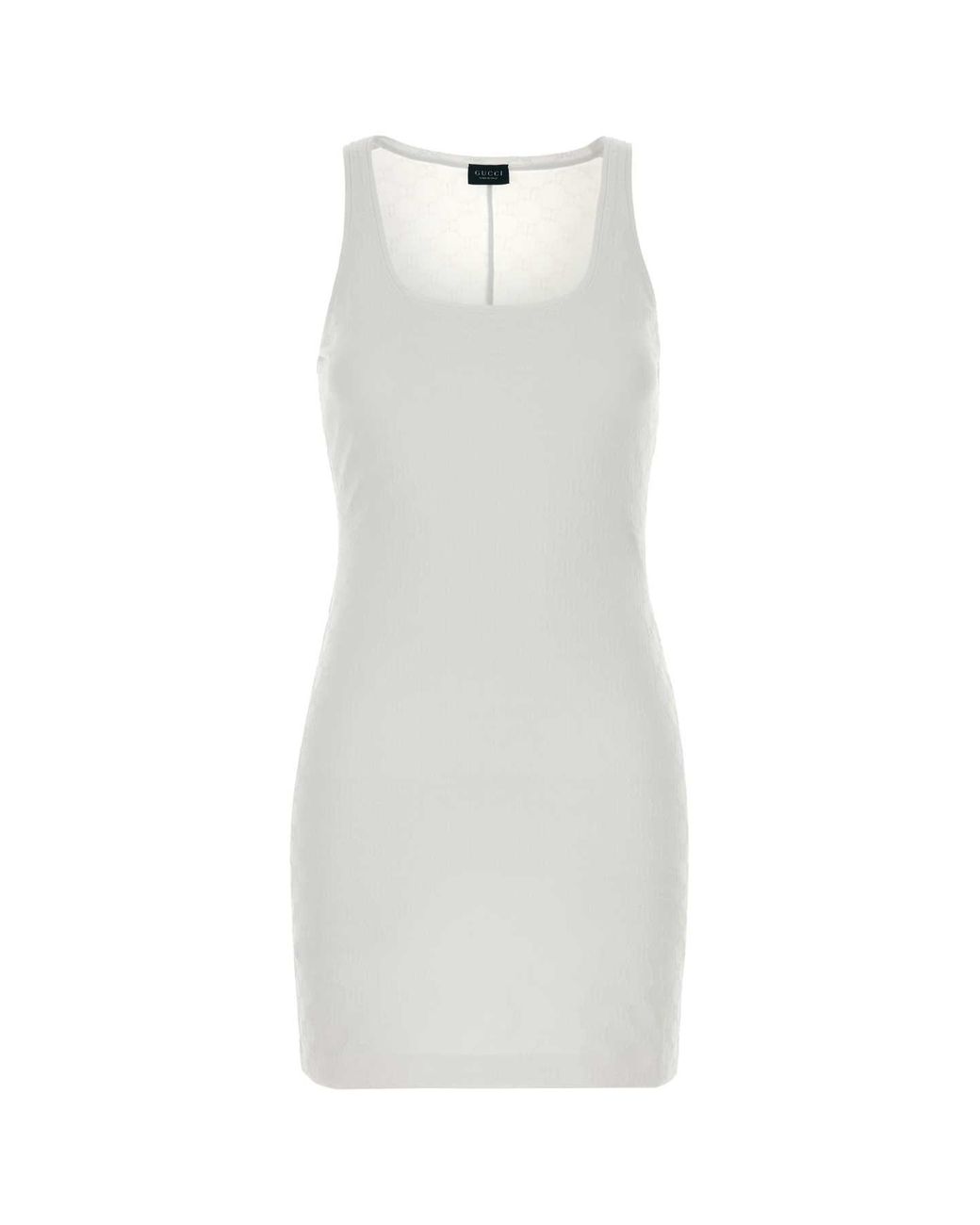 Gucci White Gg Jacquard Mini Dress