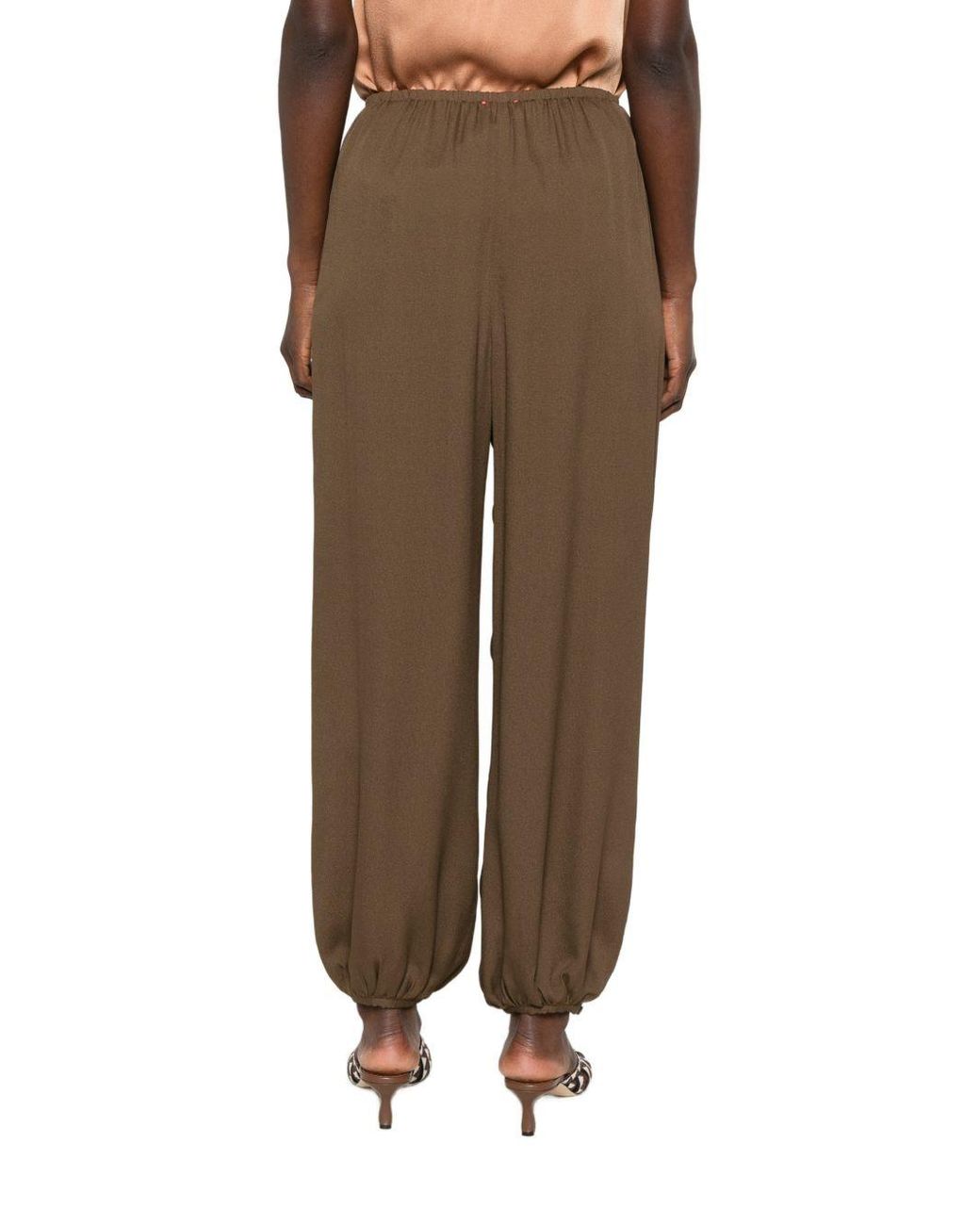 Forte_forte Brown Silk Blend Trousers