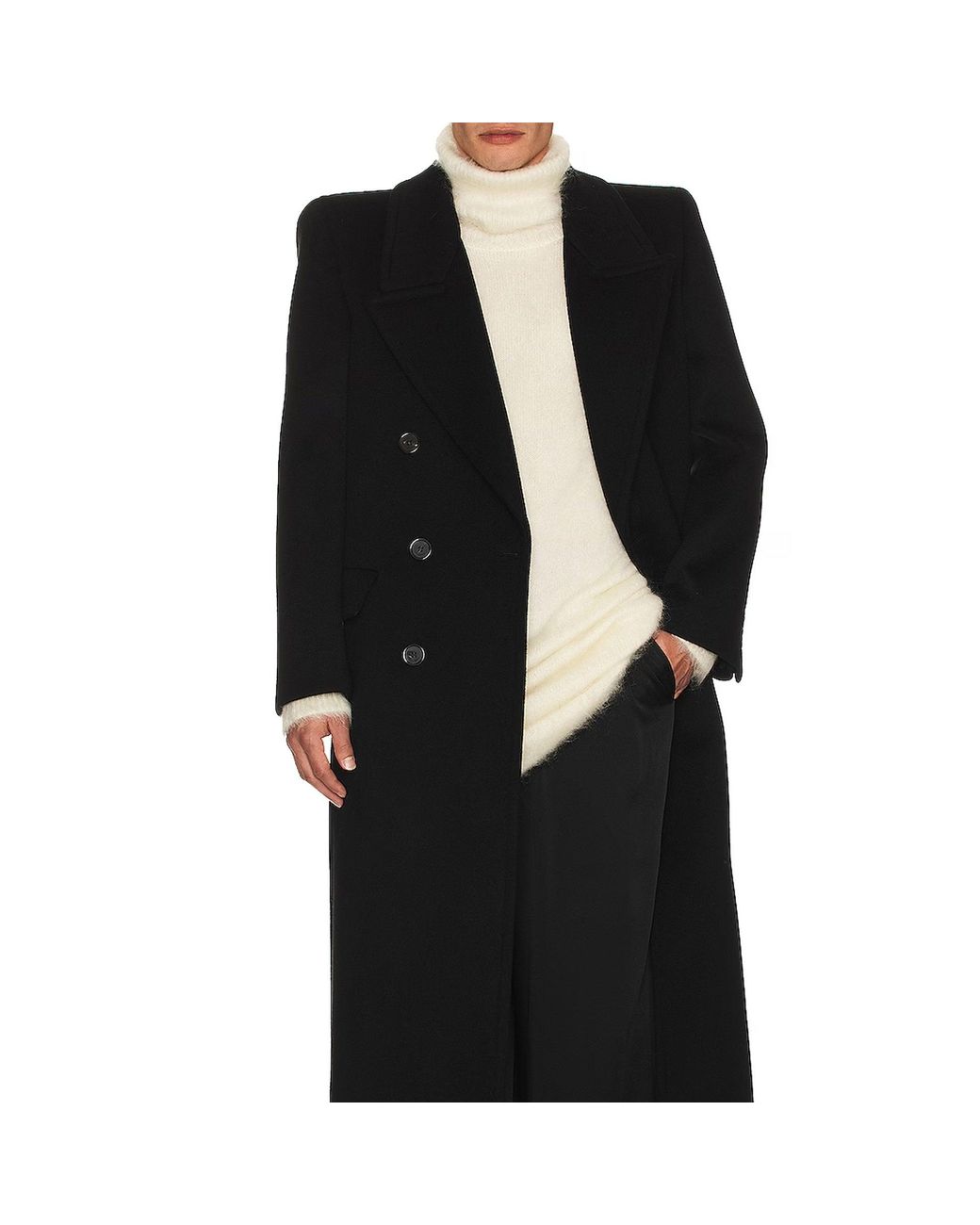 Extra Long Mohair Pull Saint Laurent pour homme en coloris White