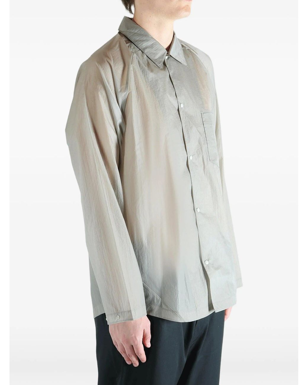 Goldwin Gray Sheer Nylon Wind Shirt