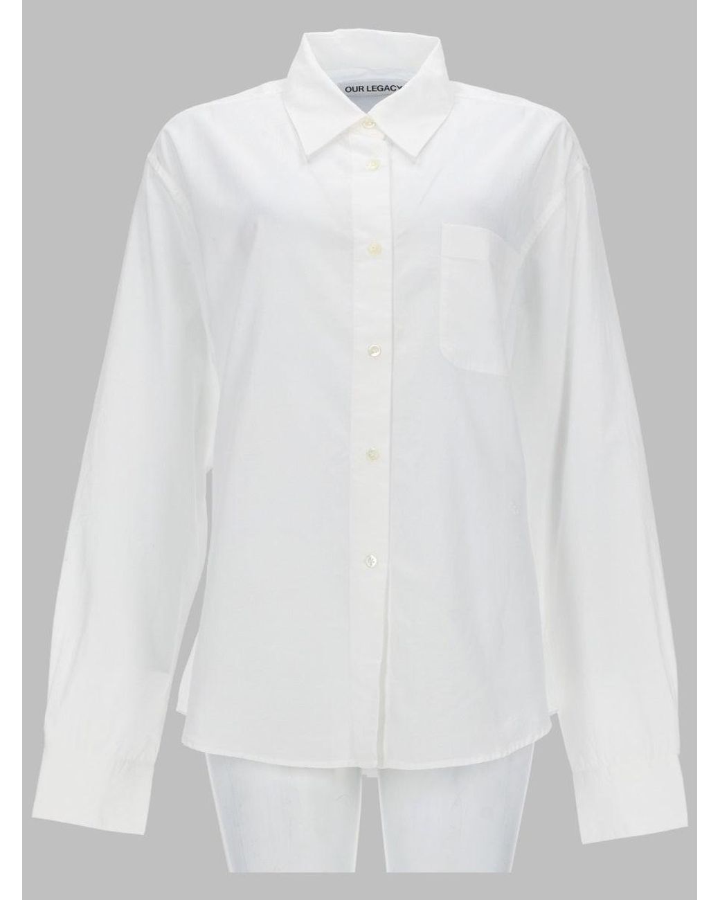 Our Legacy White Shirt Forever Lyocell Cotton