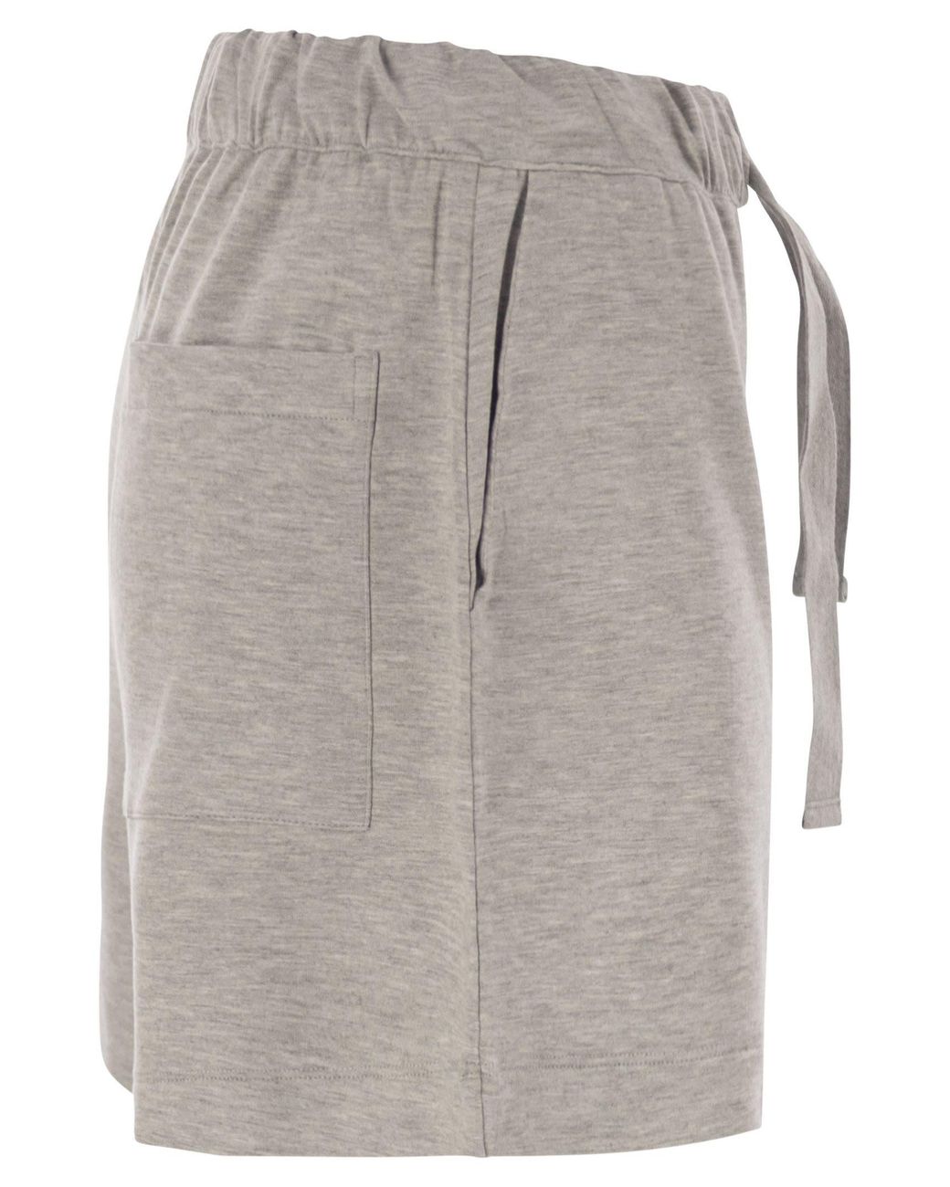Majestic Gray Shorts With Drawstring Waist