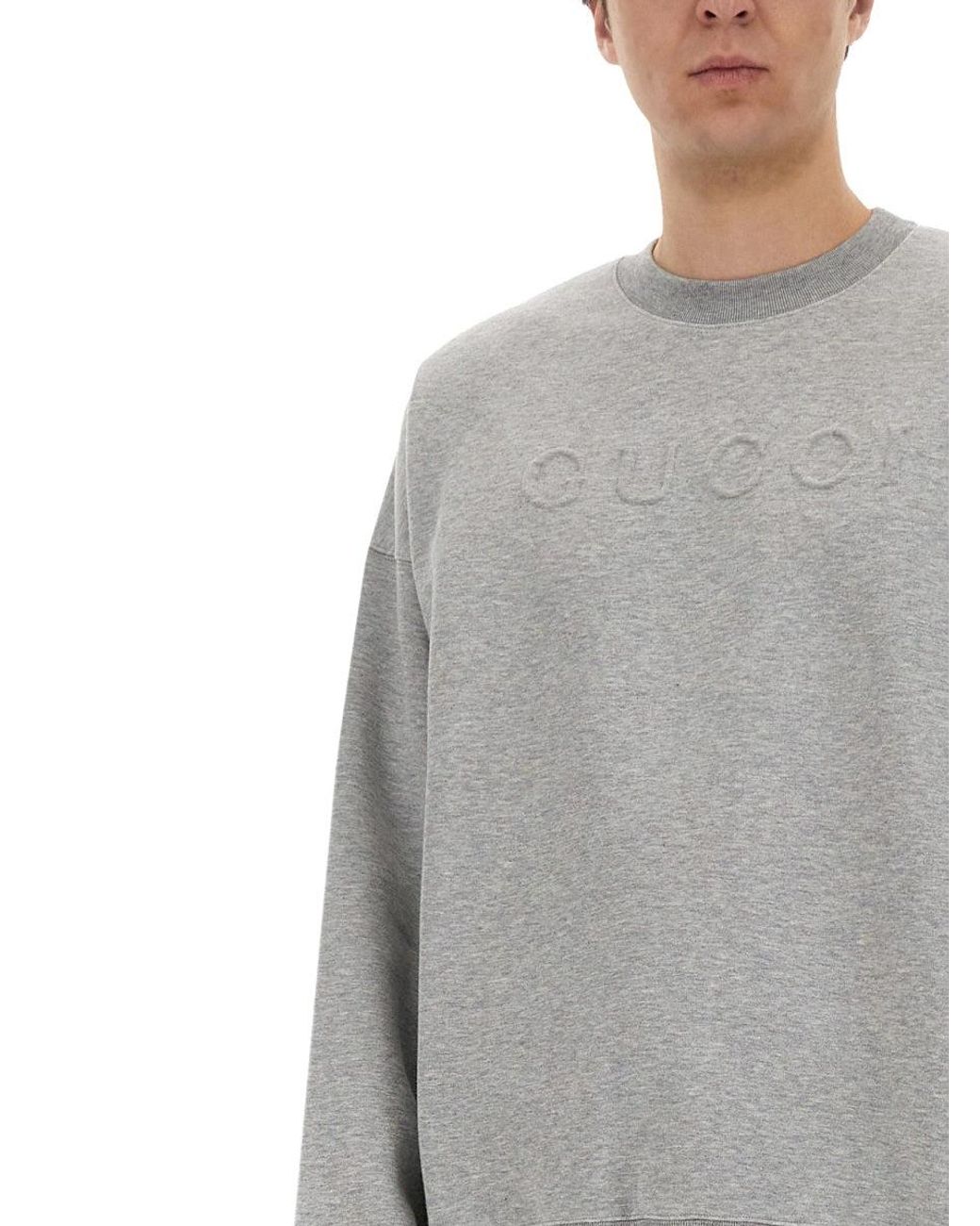 Gucci Gray Jersey Sweatshirt for men