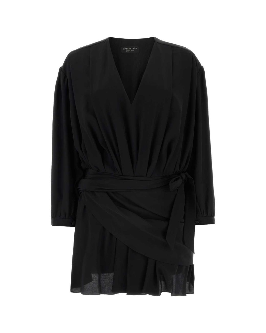 Balenciaga Black Crepe Mini Dress