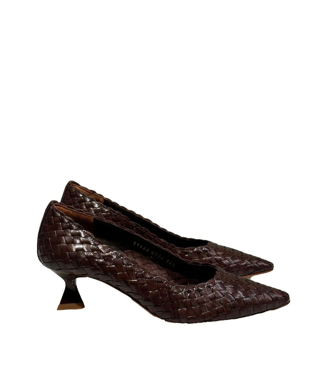 LA ROSE Black Carol Wooden Pumps