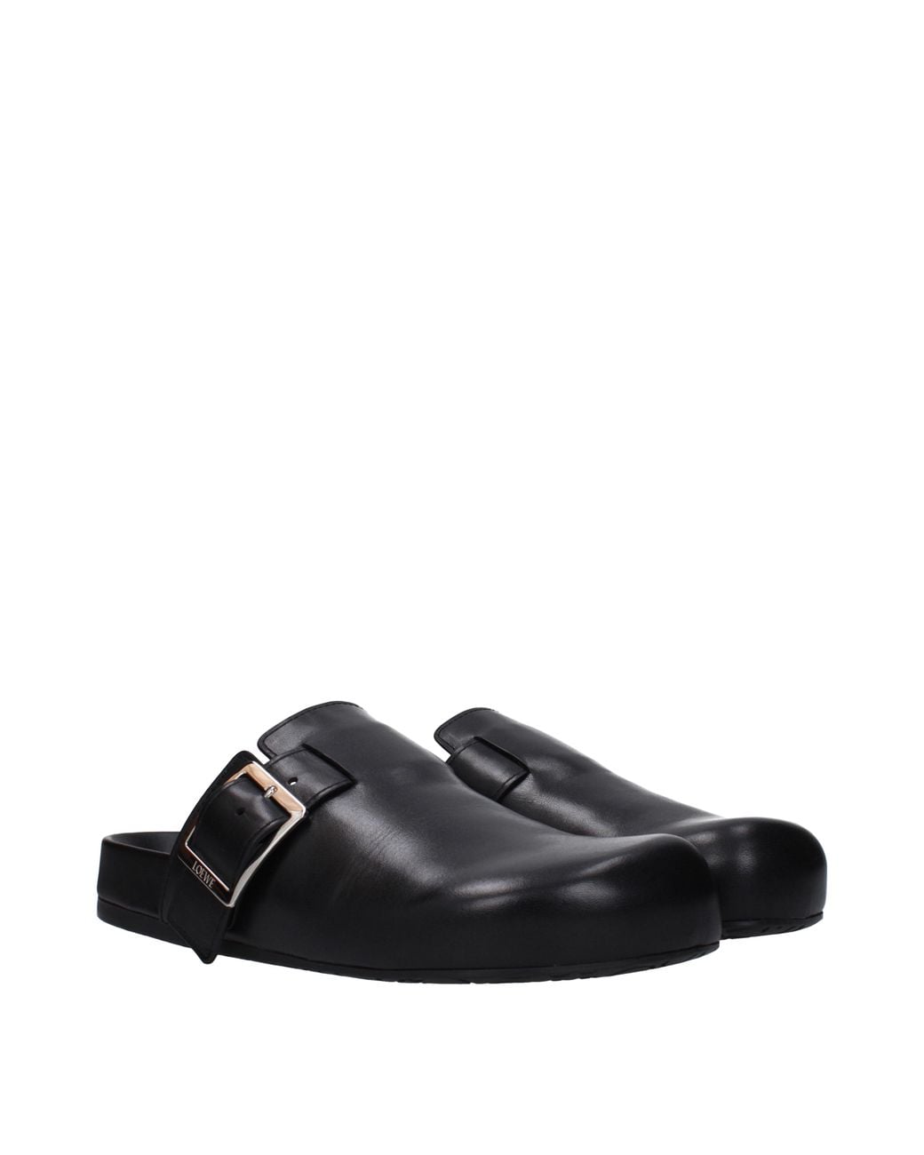 Loewe Black Ciabatte E Zoccoli Ease Uomo Pelle Nero