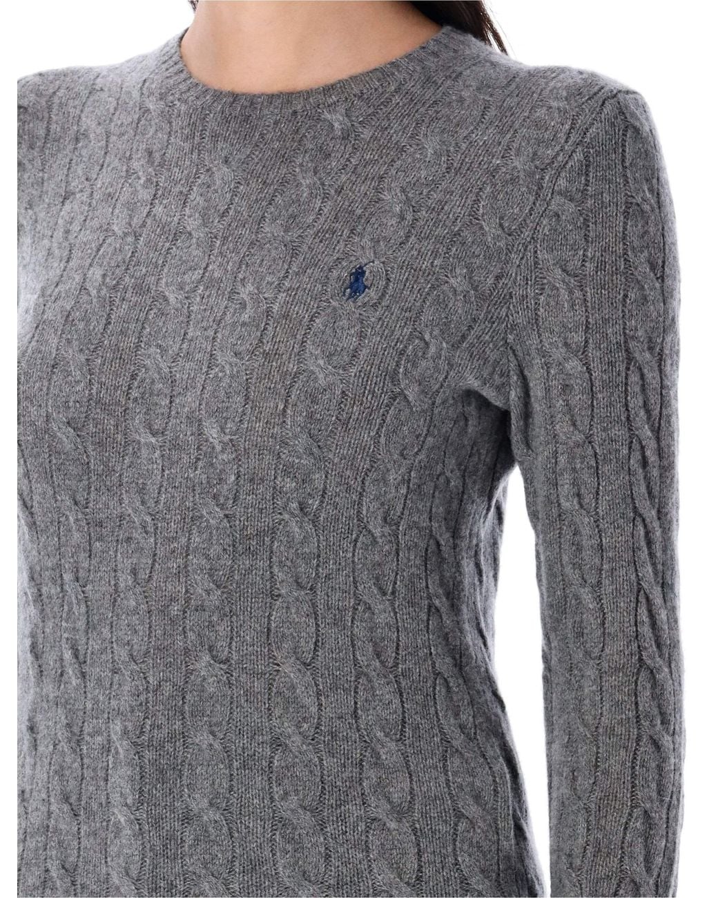 Polo Ralph Lauren Blue Wool And Cashmere Cable Knit Sweater