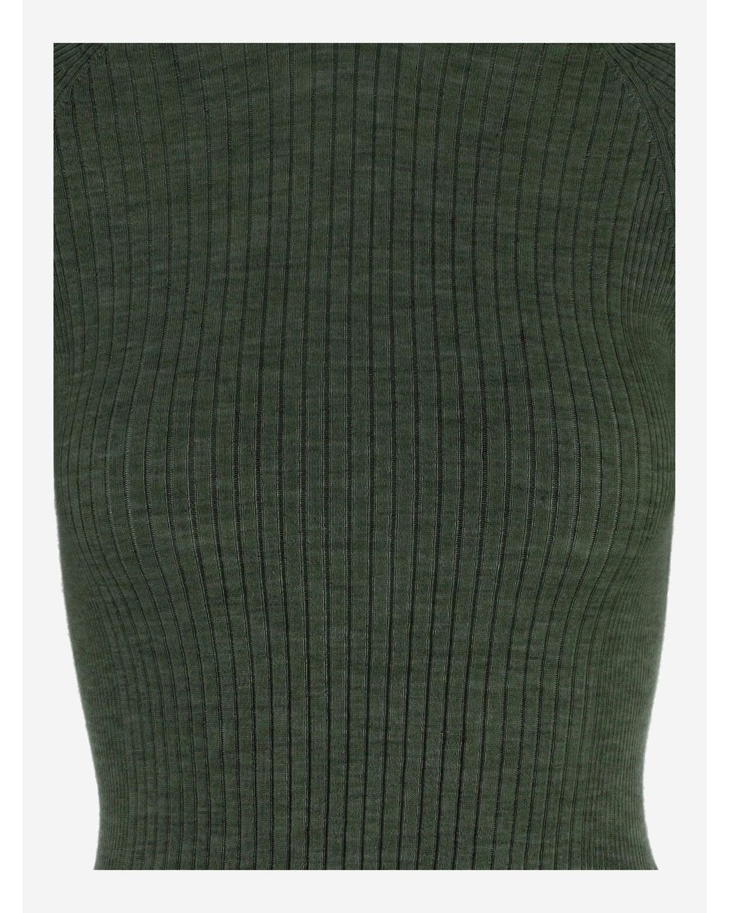 Sa Su Phi Green Cashmere Blend Ribbed T Shirt