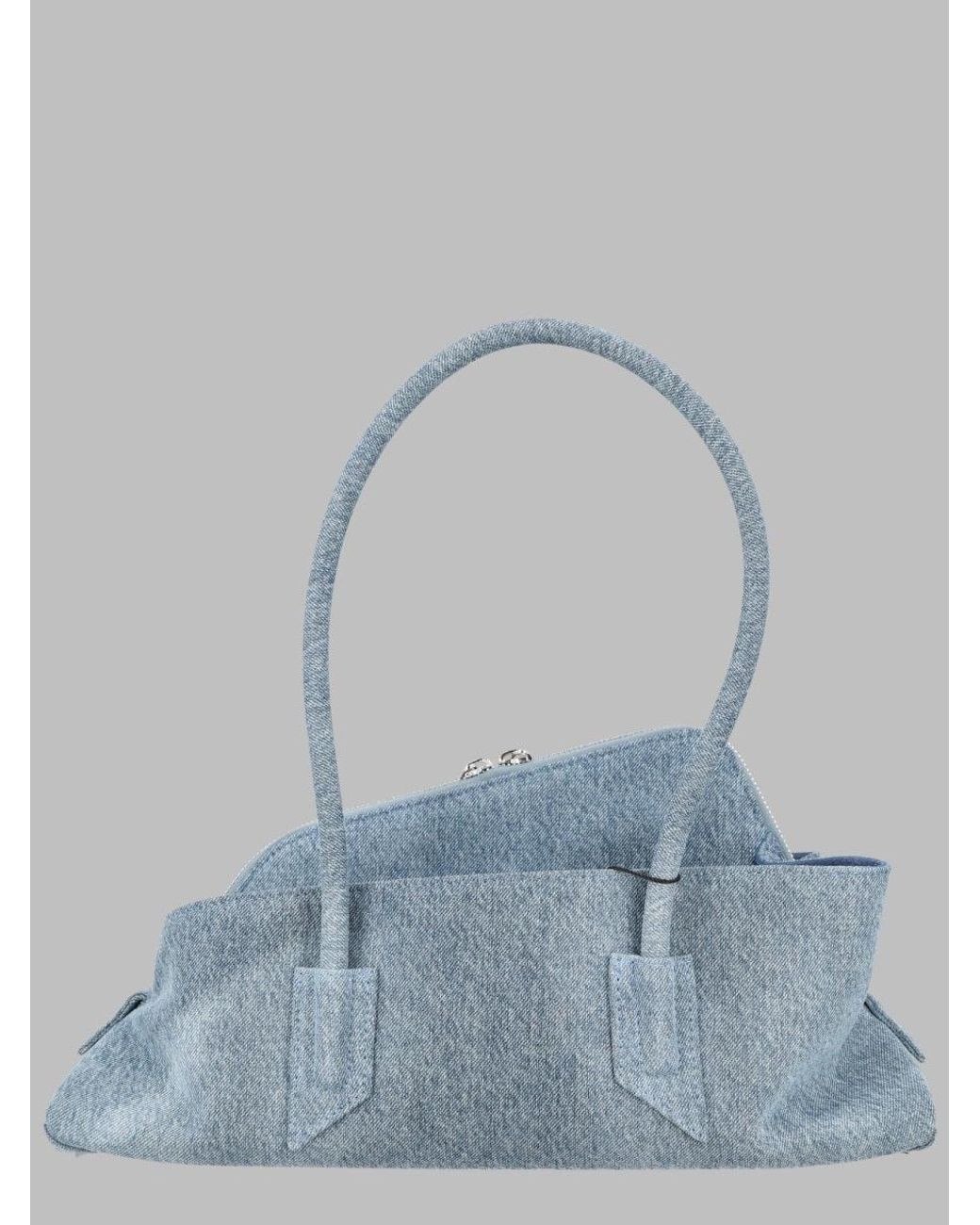 The Attico Blue Denim Shoulder Bag