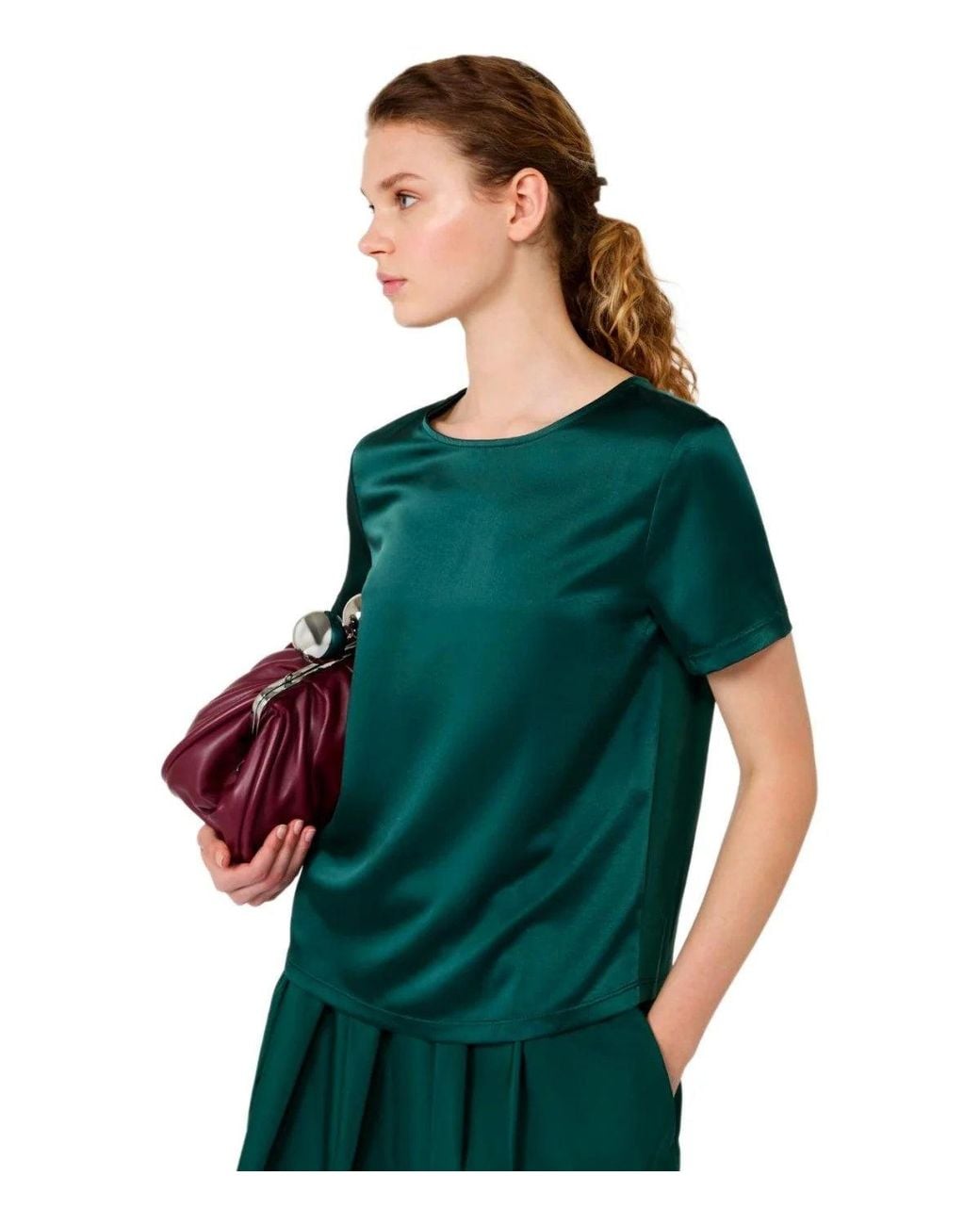 Weekend by Maxmara Green Gilbert Blouse