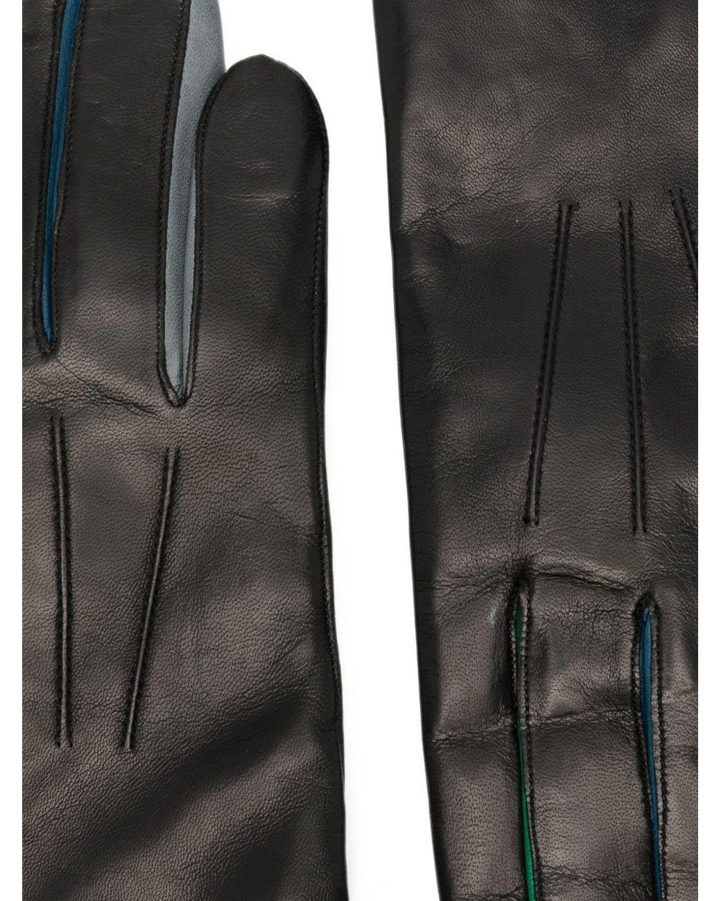 Paul Smith Black Leather Gloves