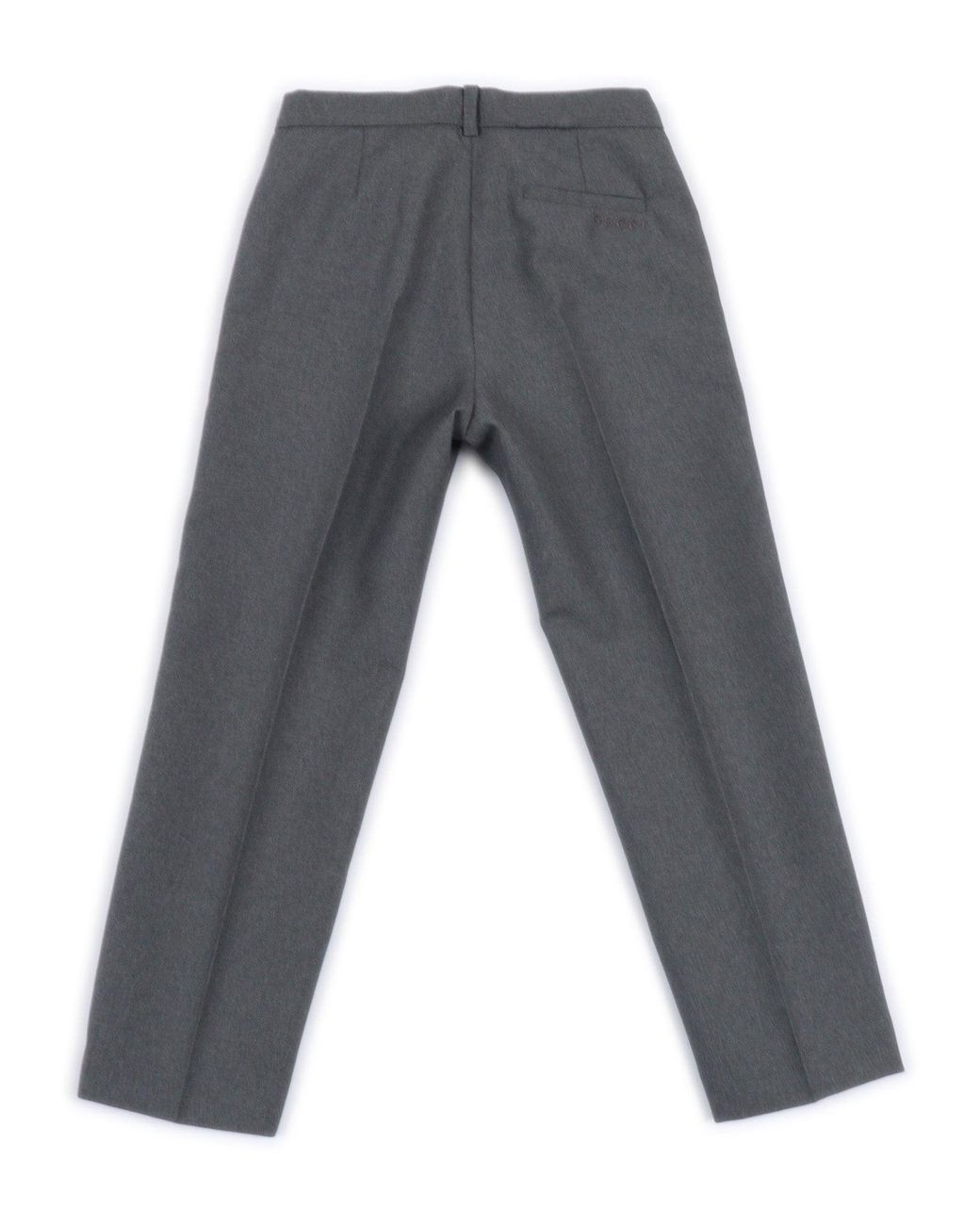 Gucci Gray J Pants Plain Stiff Wool