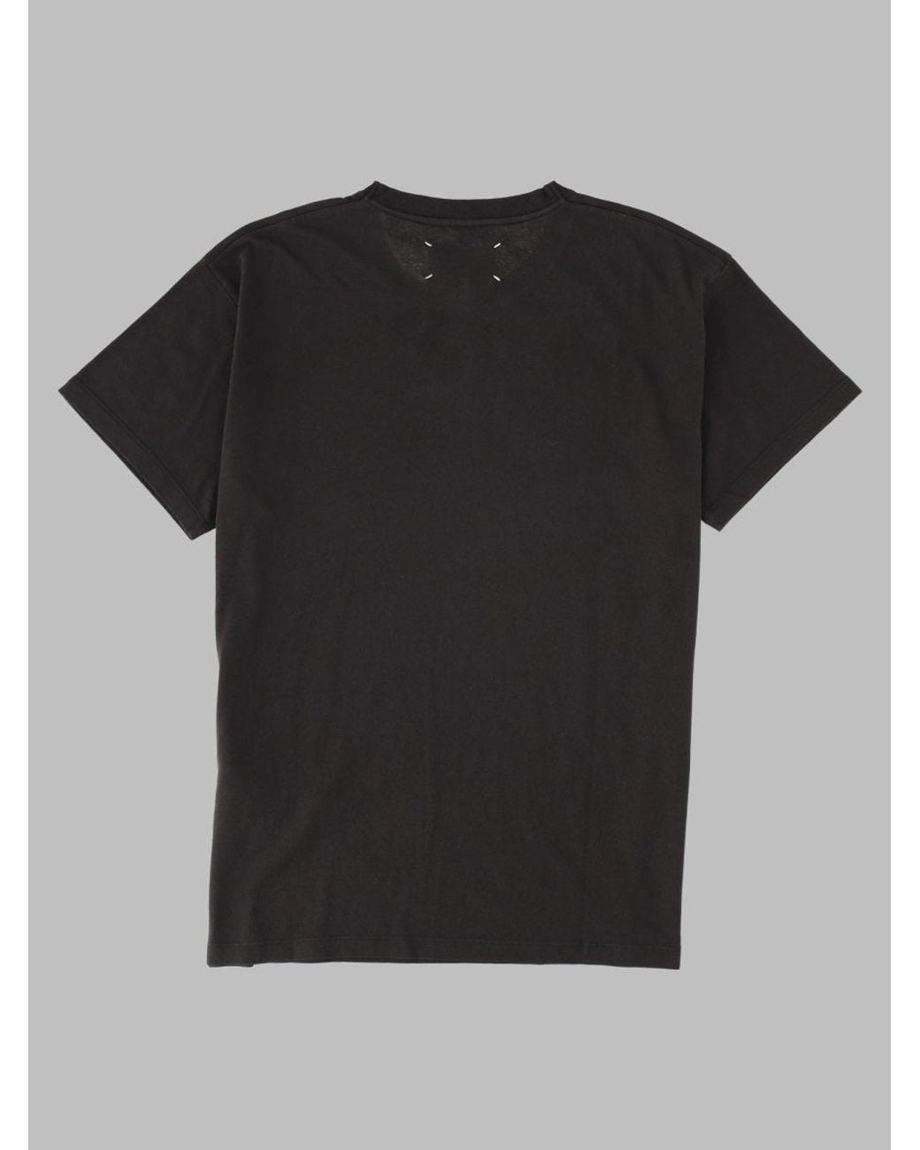 Maison Margiela Black Short-Sleeved Faded Graphic Cotton T-Shirt