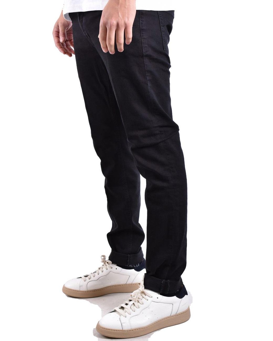 Dondup Black Modern Fit Stretch Jeans For