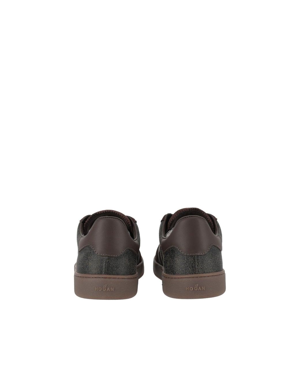 Hogan Brown Cool Suede Leather Low-Top Sneakers