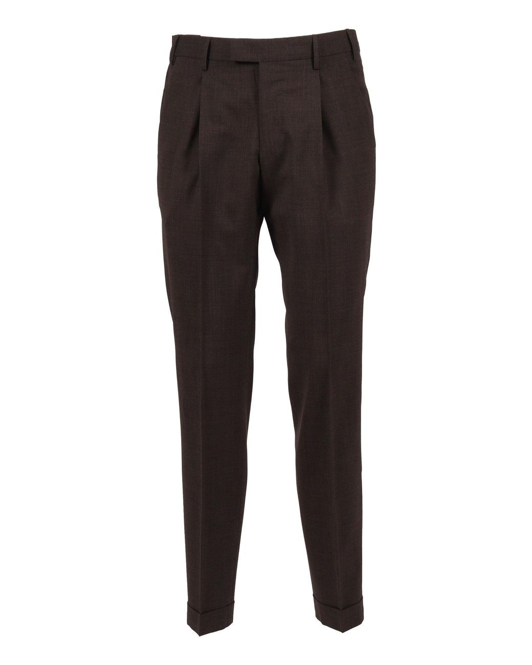 PT01 Gray Master, 1 Pleat, Diagonal Pockets, Flap Back Pockets, Turn Up
