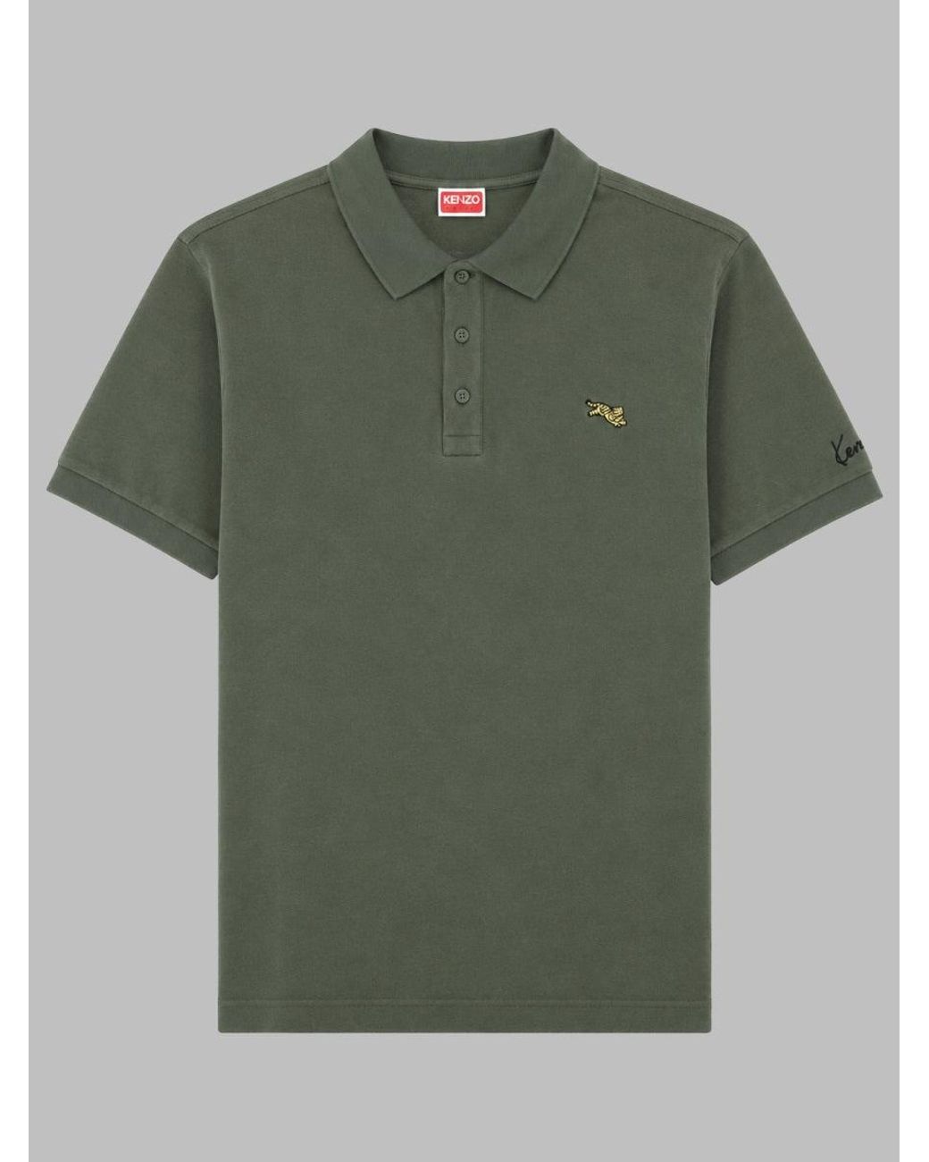 KENZO Green Polo "Jumping Tiger"