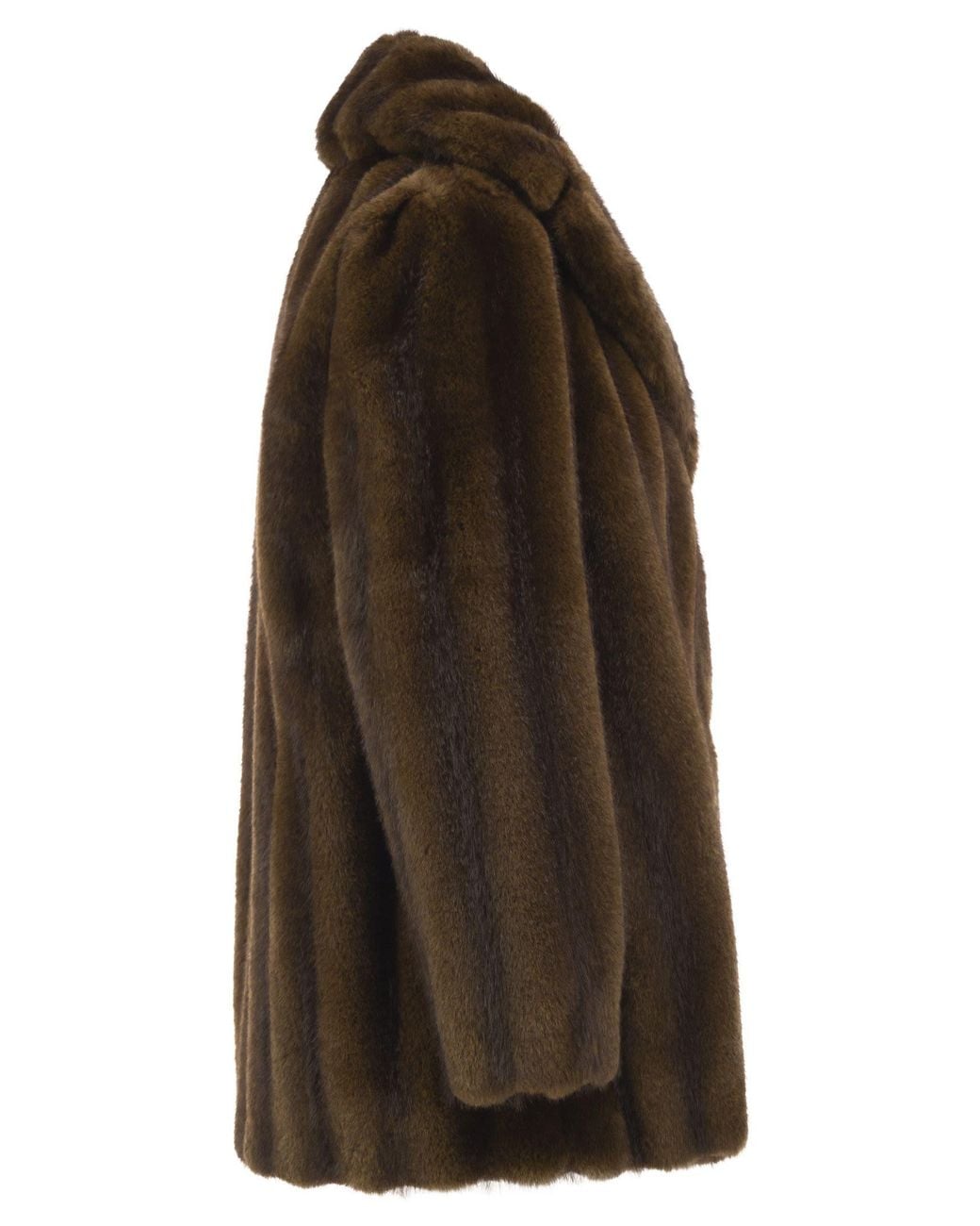 Max Mara Brown Mstneo Faux Fur Coat