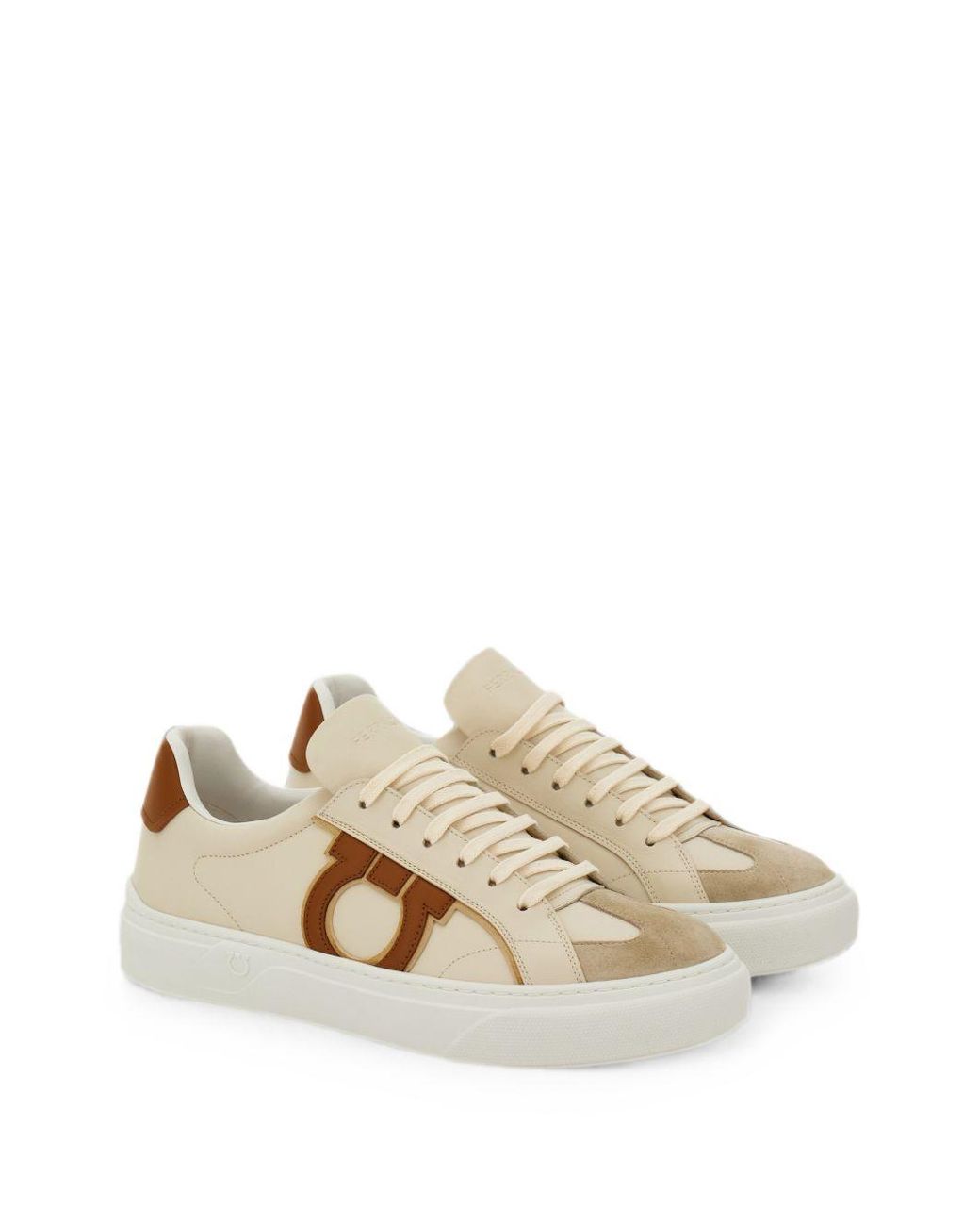 Ferragamo Natural Gancini Sneakers for men