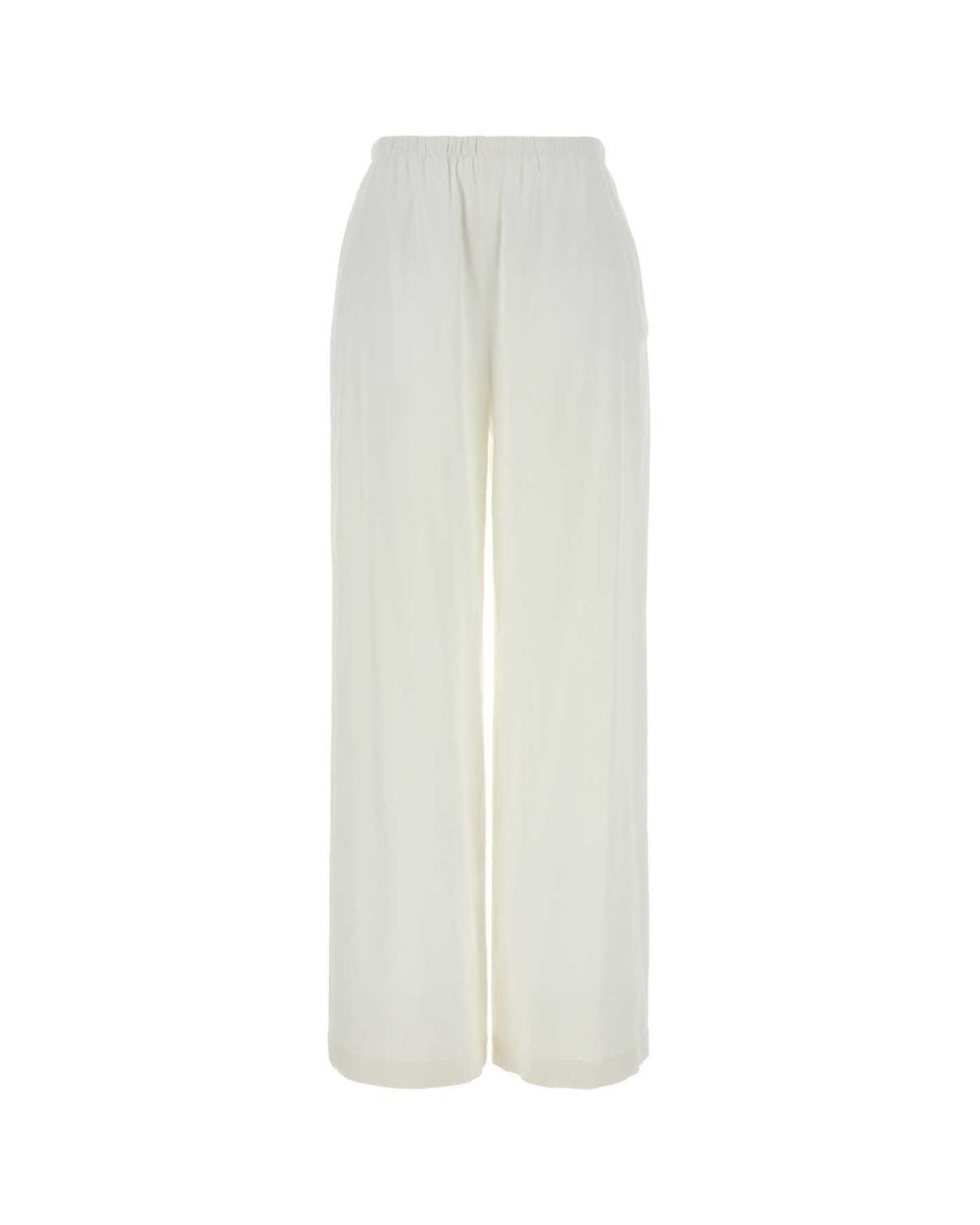Max Mara White Relaxed Elasticated Pants