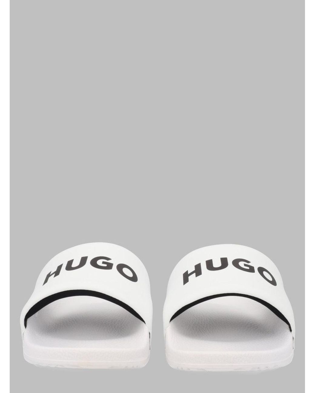 HUGO Metallic Logo Slide Sandals for men