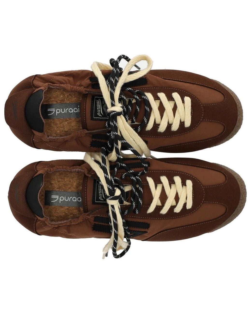 PURAAI Brown 6.02 Panther Vintage Nylon Chocolate Sneakers