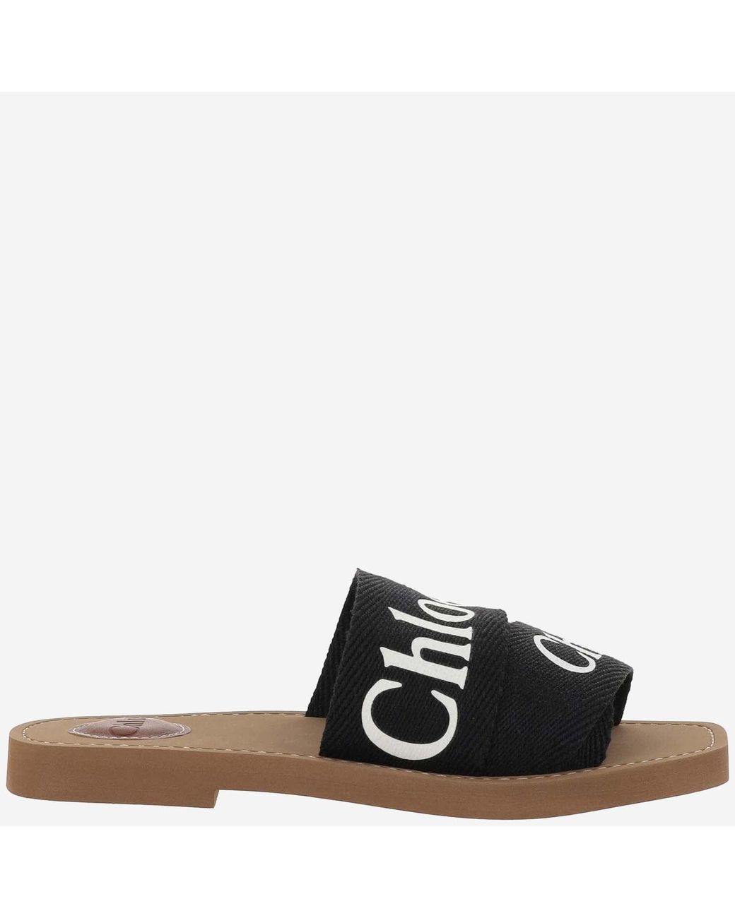 Chloé Black Woody Flat Sandals
