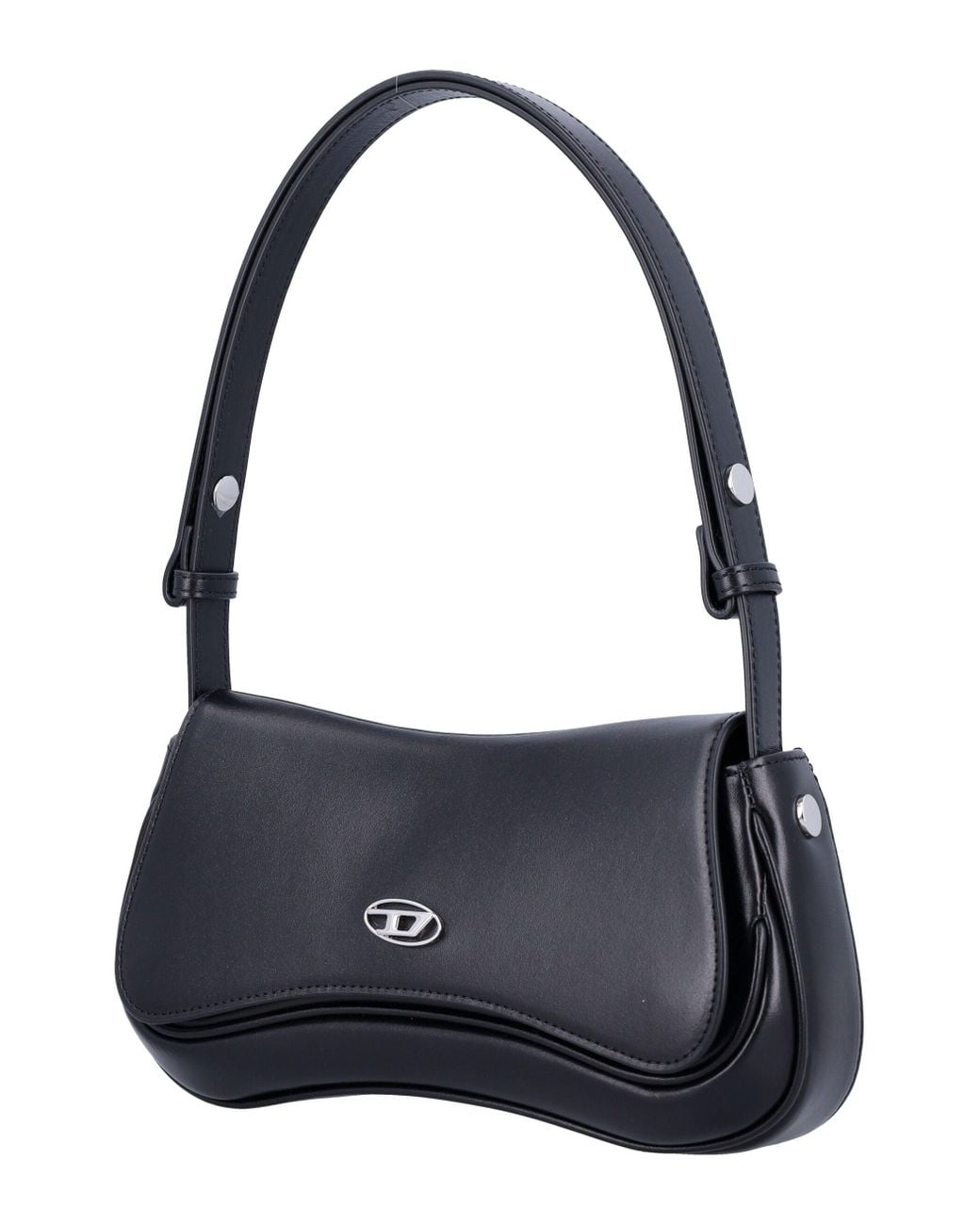 DIESEL Black Leather Play Clutch