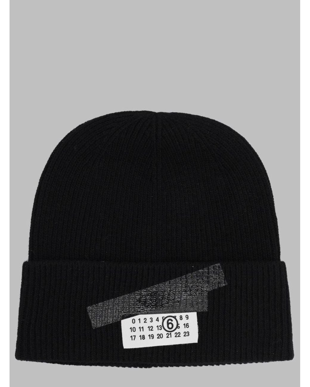 MM6 by Maison Margiela Black Mini Wool Hat