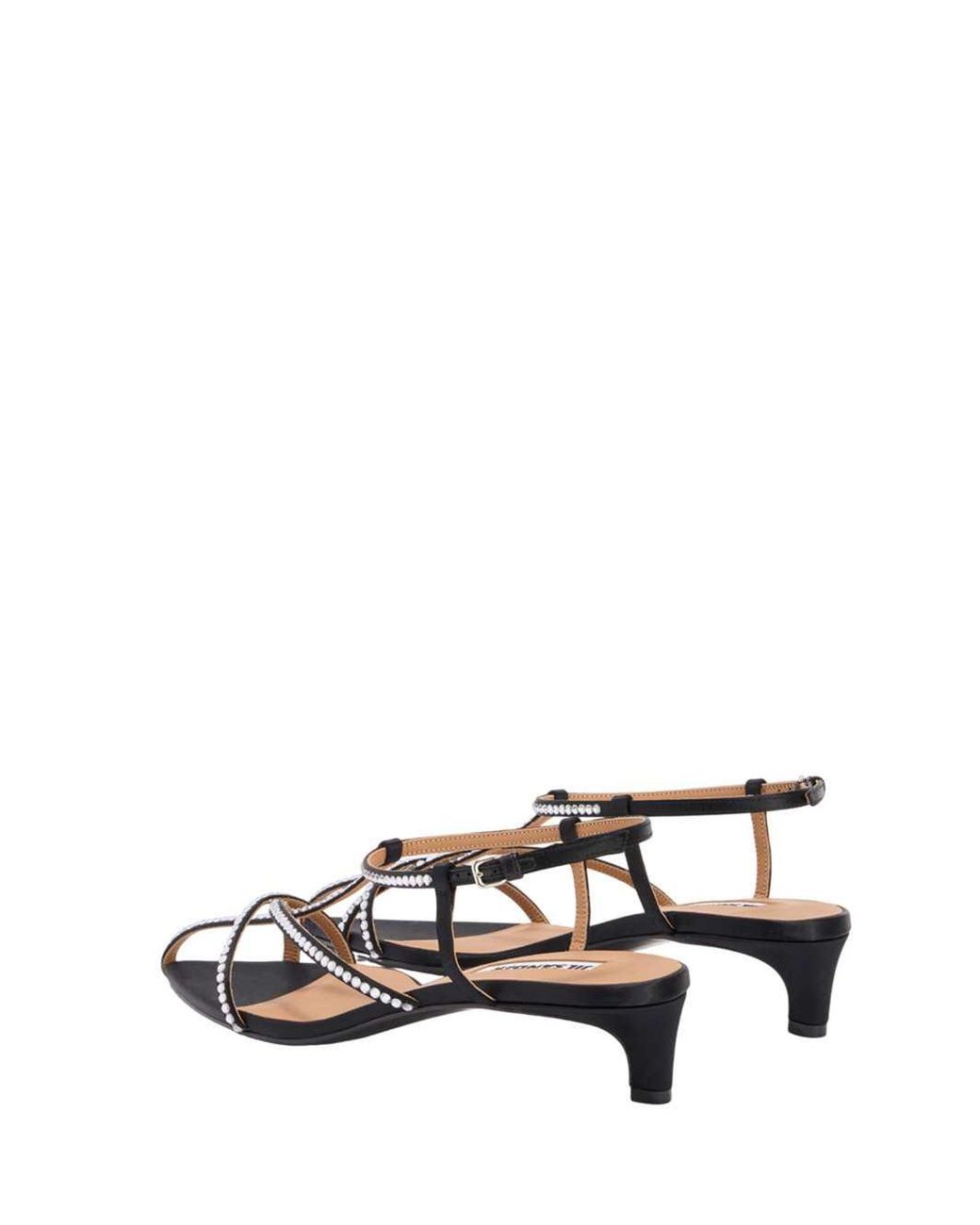 Jil Sander White Low-Heeled Cage Sandals