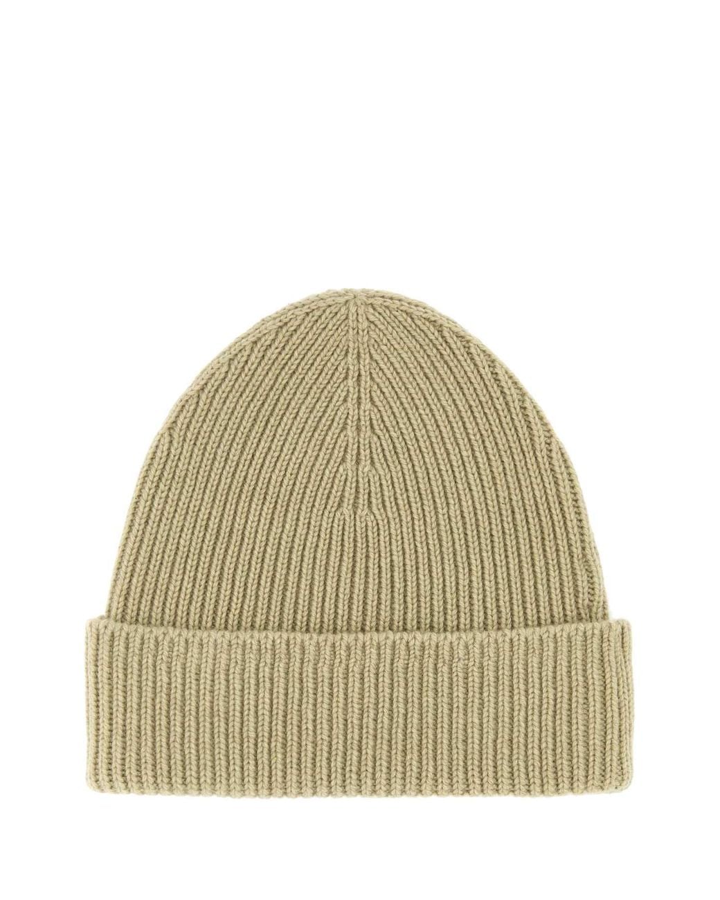 Burberry Natural Khaki Cashmere Beanie Hat
