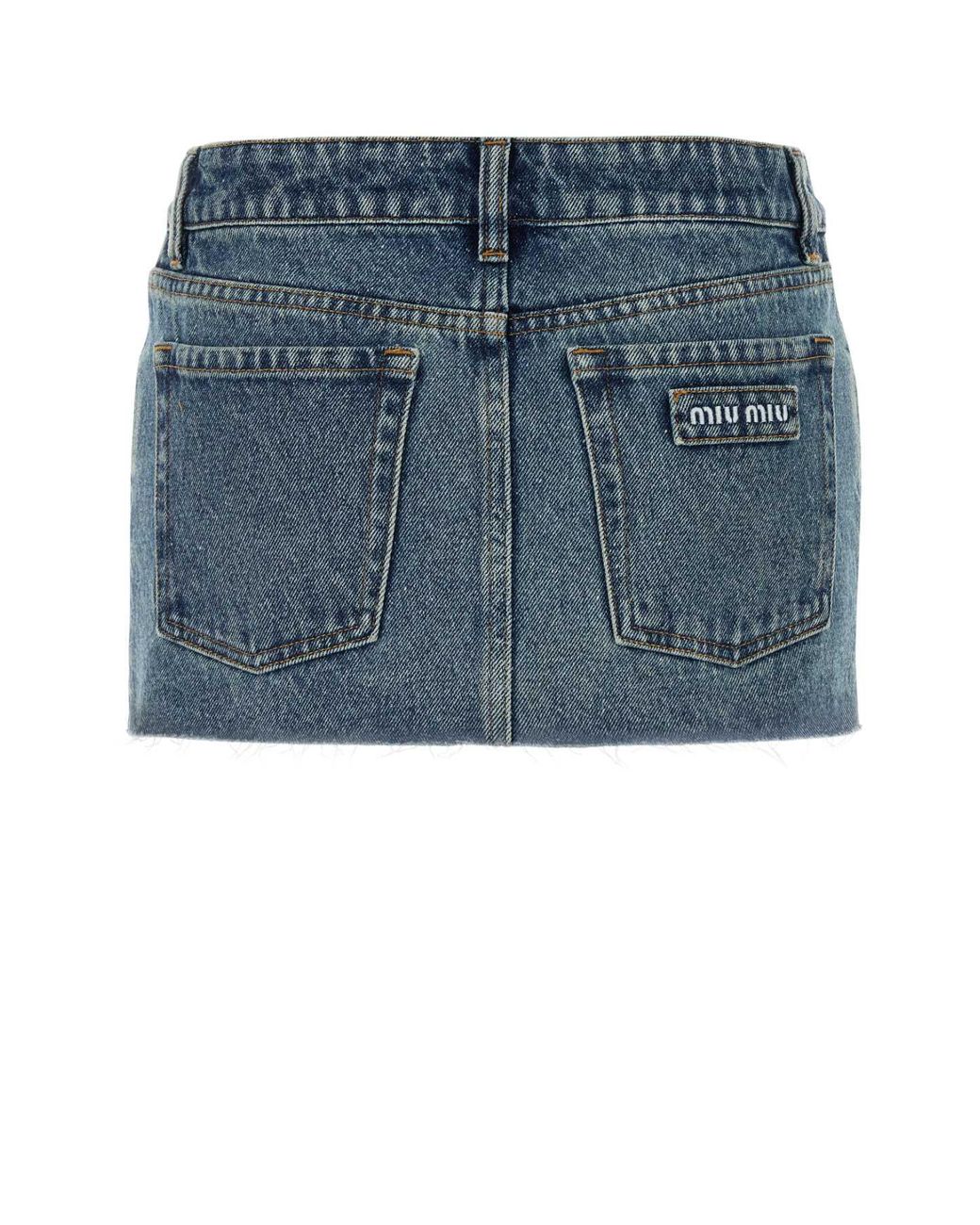 Miu Miu Blue Denim Mini Skirt