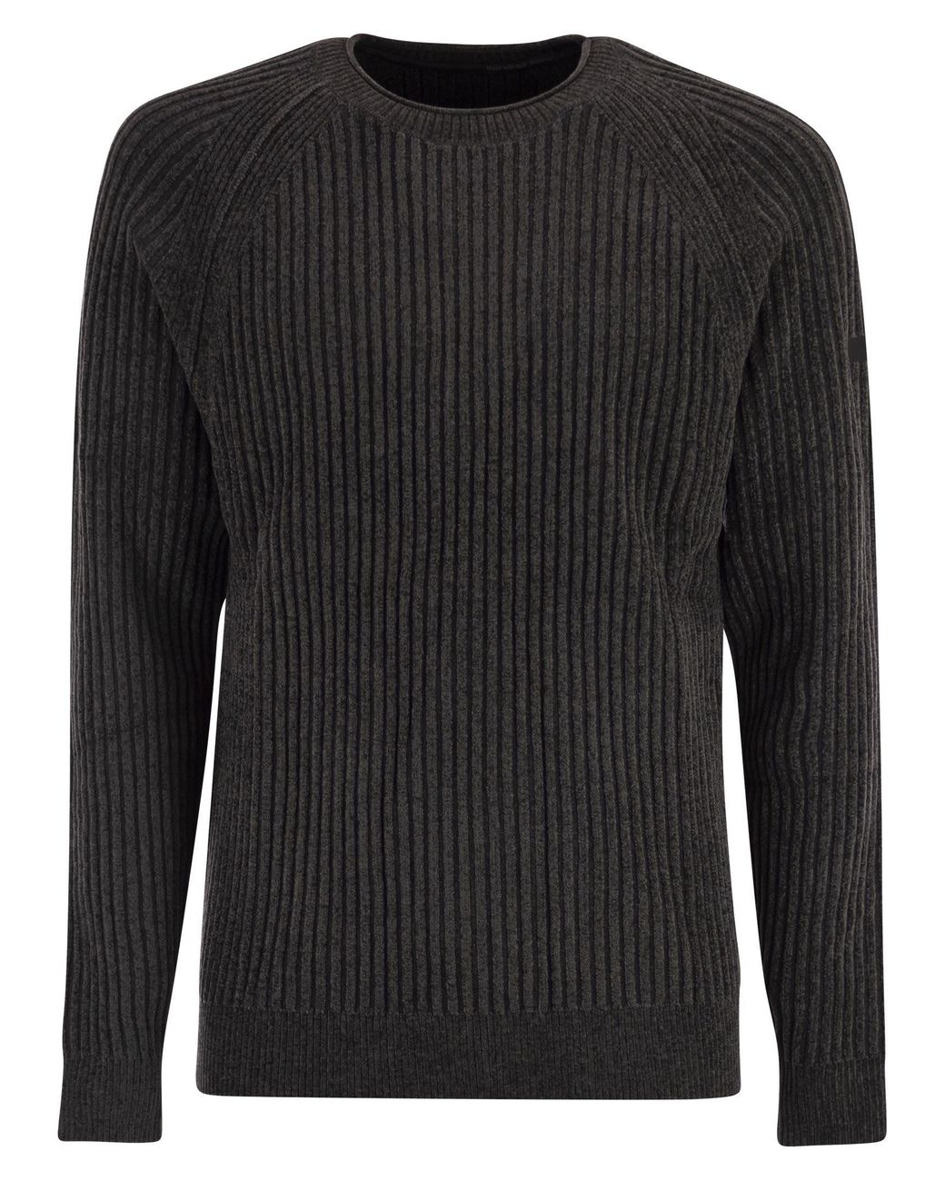 Rrd Black Velvet Rave Round Knit Crew Neck Jumper for men