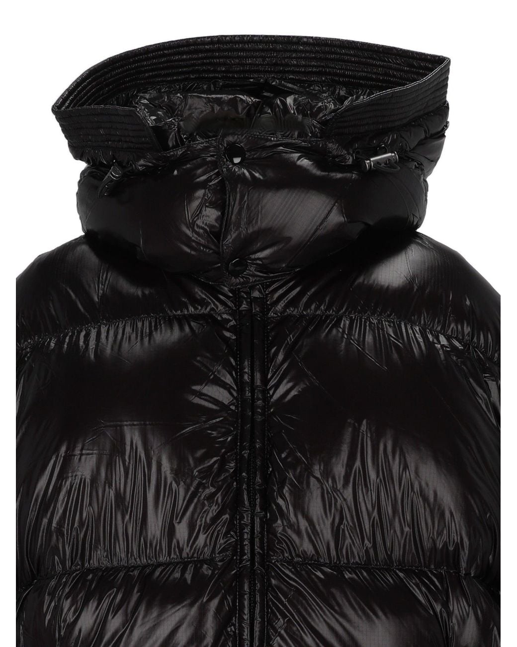 DIESEL Black Glossy Quilted W-Rolfys-Wrd-Bkcp Down Jacket