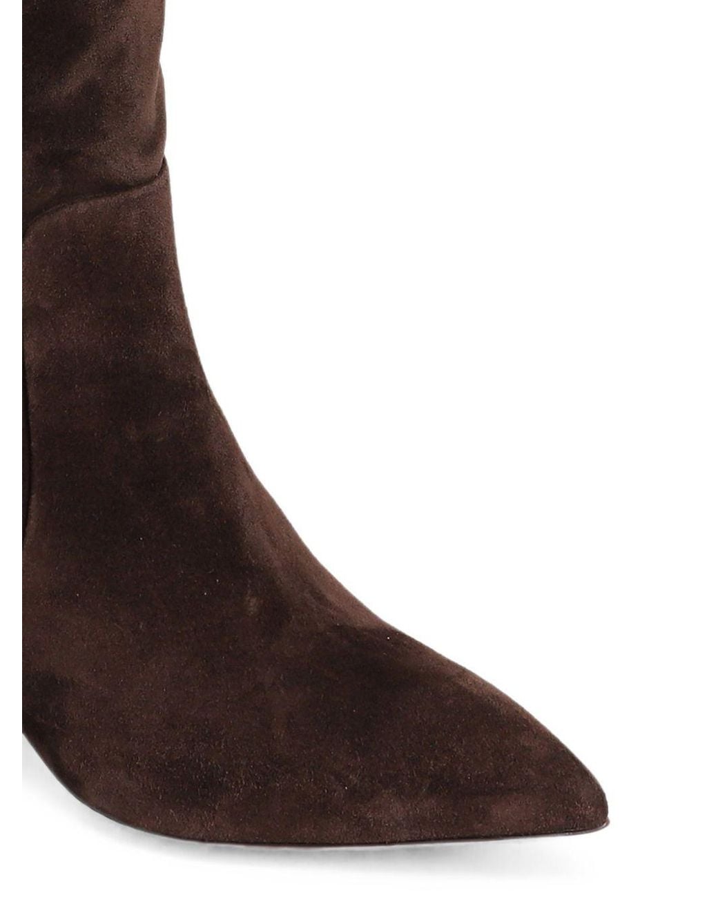 Paris Texas Brown Anja Suede Pointed-Toe Boots